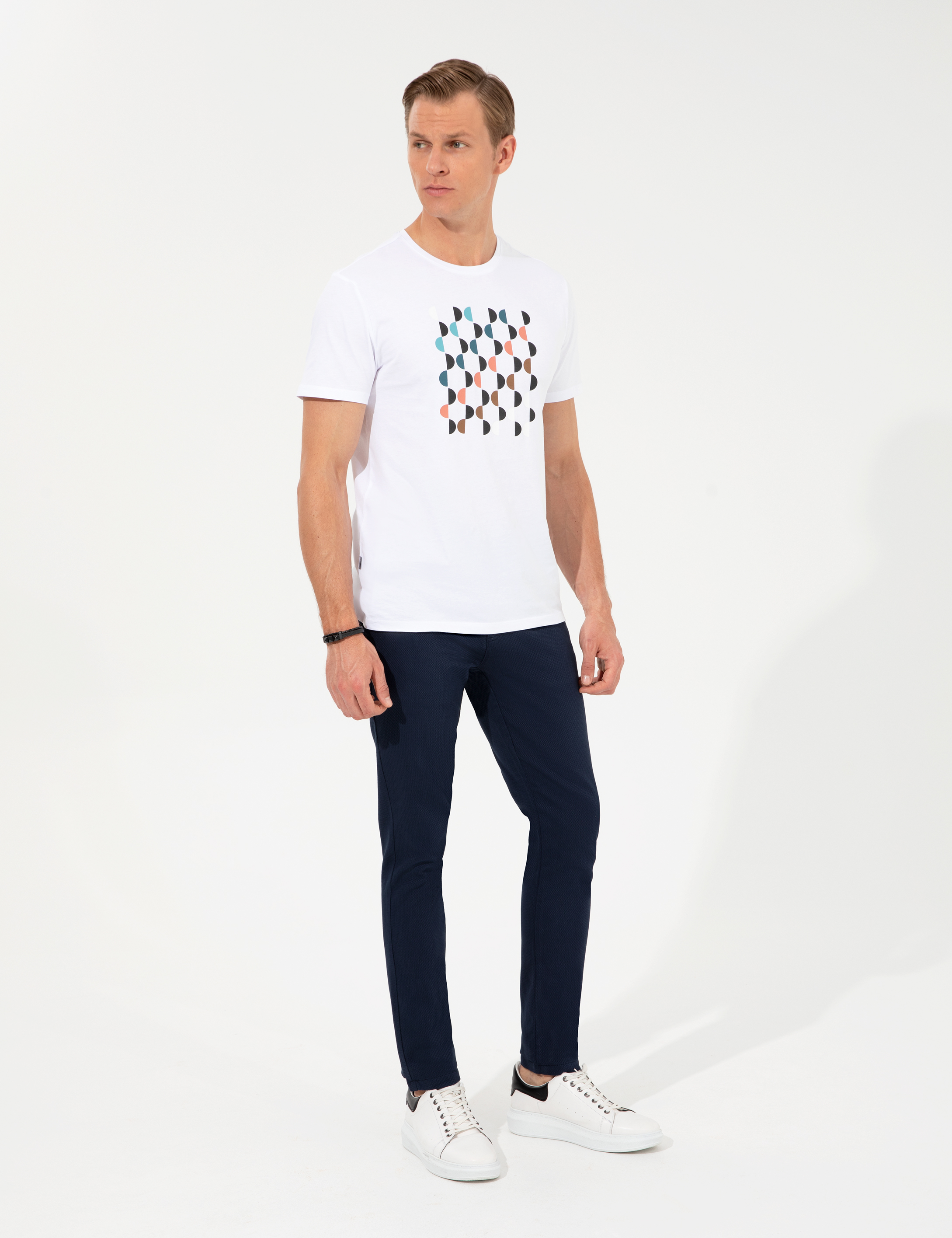 Lacivert Slim Fit Kanvas Pantolon - Image 3