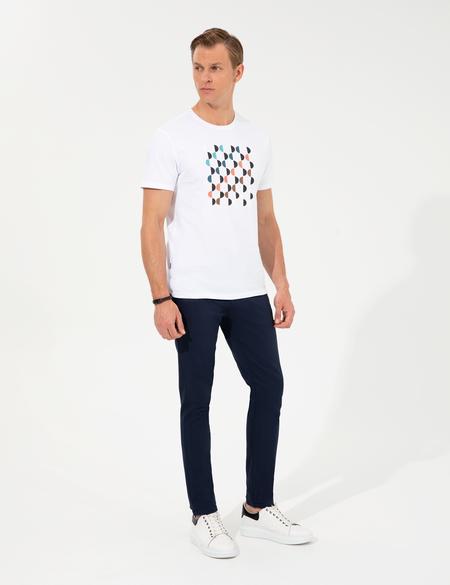 Lacivert Slim Fit Kanvas Pantolon - 50259261027