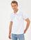 Beyaz Slim Fit Baskılı Polo Yaka Tişört