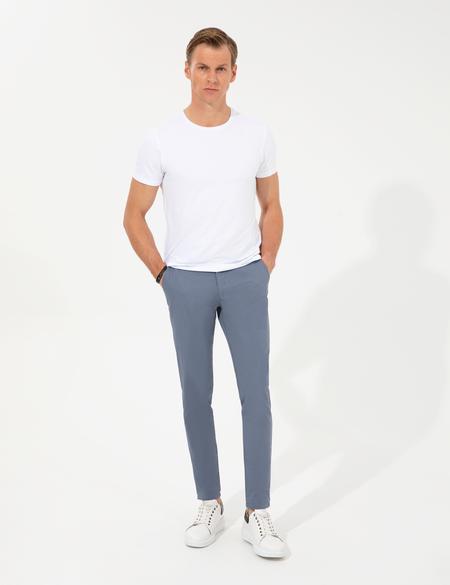 Koyu Mavi Slim Fit Kanvas Pantolon - 50259228111