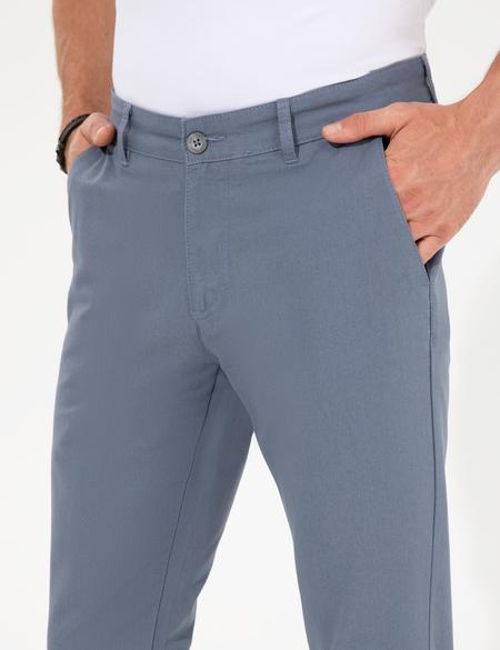 Koyu Mavi Slim Fit Kanvas Pantolon - 50259228111