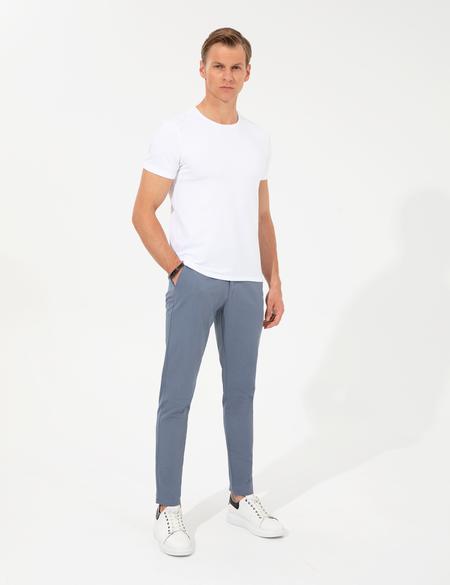 Koyu Mavi Slim Fit Kanvas Pantolon - 50259228111