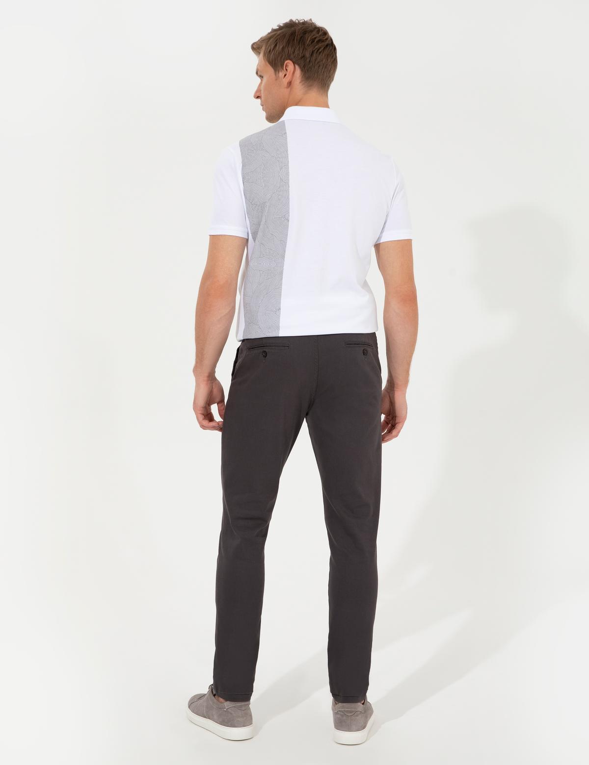 Antrasit Slim Fit Kanvas Pantolon - 50259252034