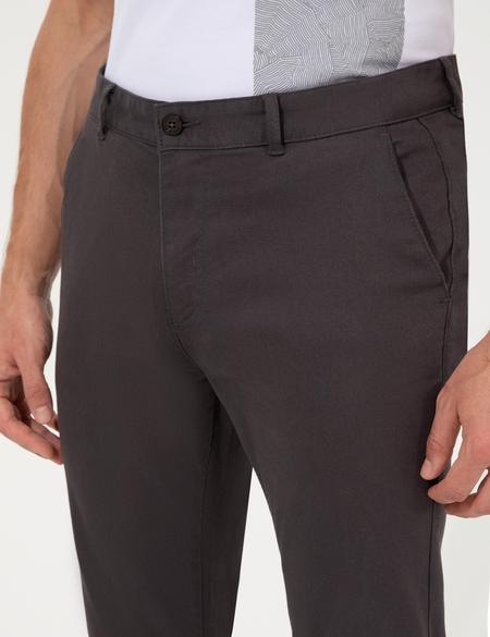Antrasit Slim Fit Kanvas Pantolon - 50259252034