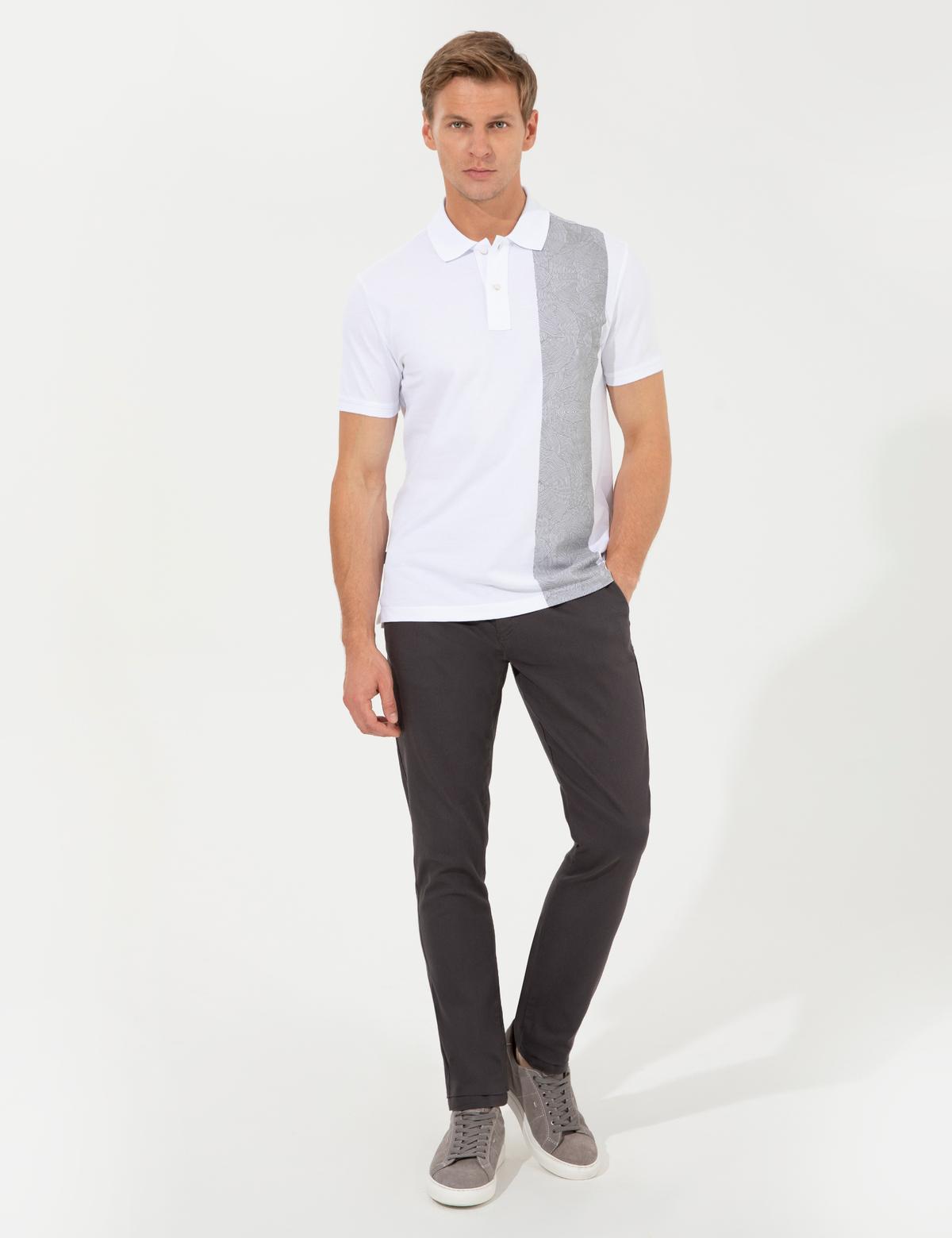 Antrasit Slim Fit Kanvas Pantolon