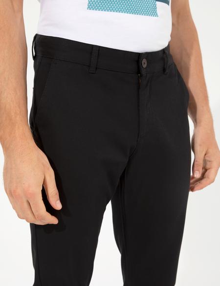 Siyah Slim Fit Kanvas Pantolon - 50259252139