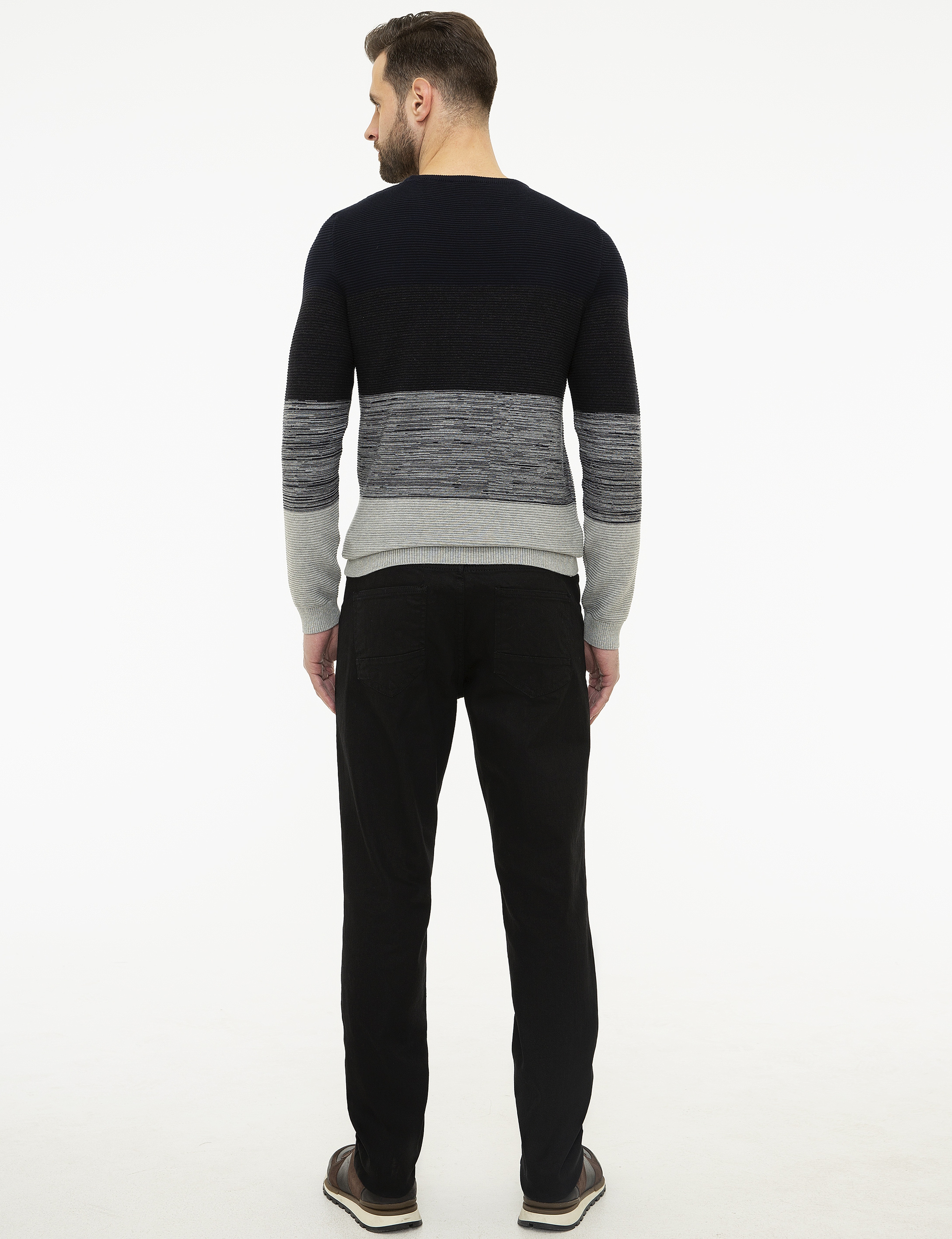 Siyah Slim Fit Denim Pantolon - Image 3