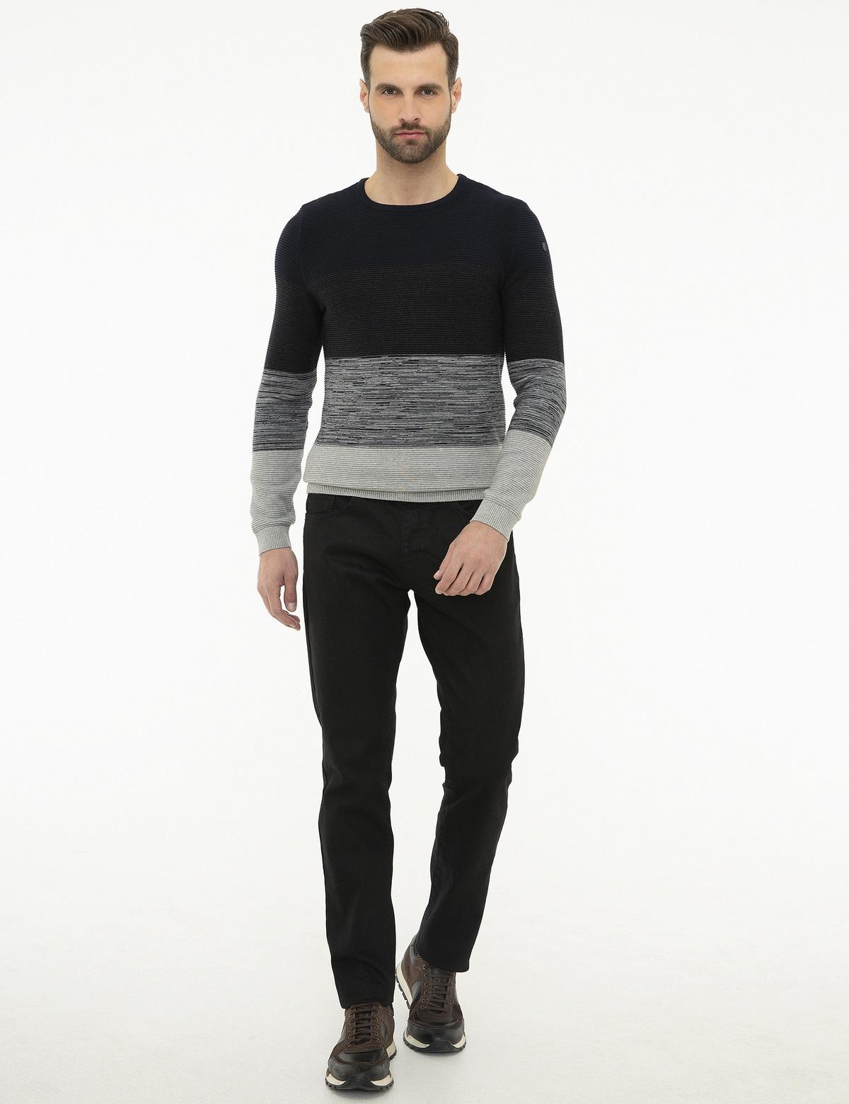 Siyah Slim Fit Denim Pantolon