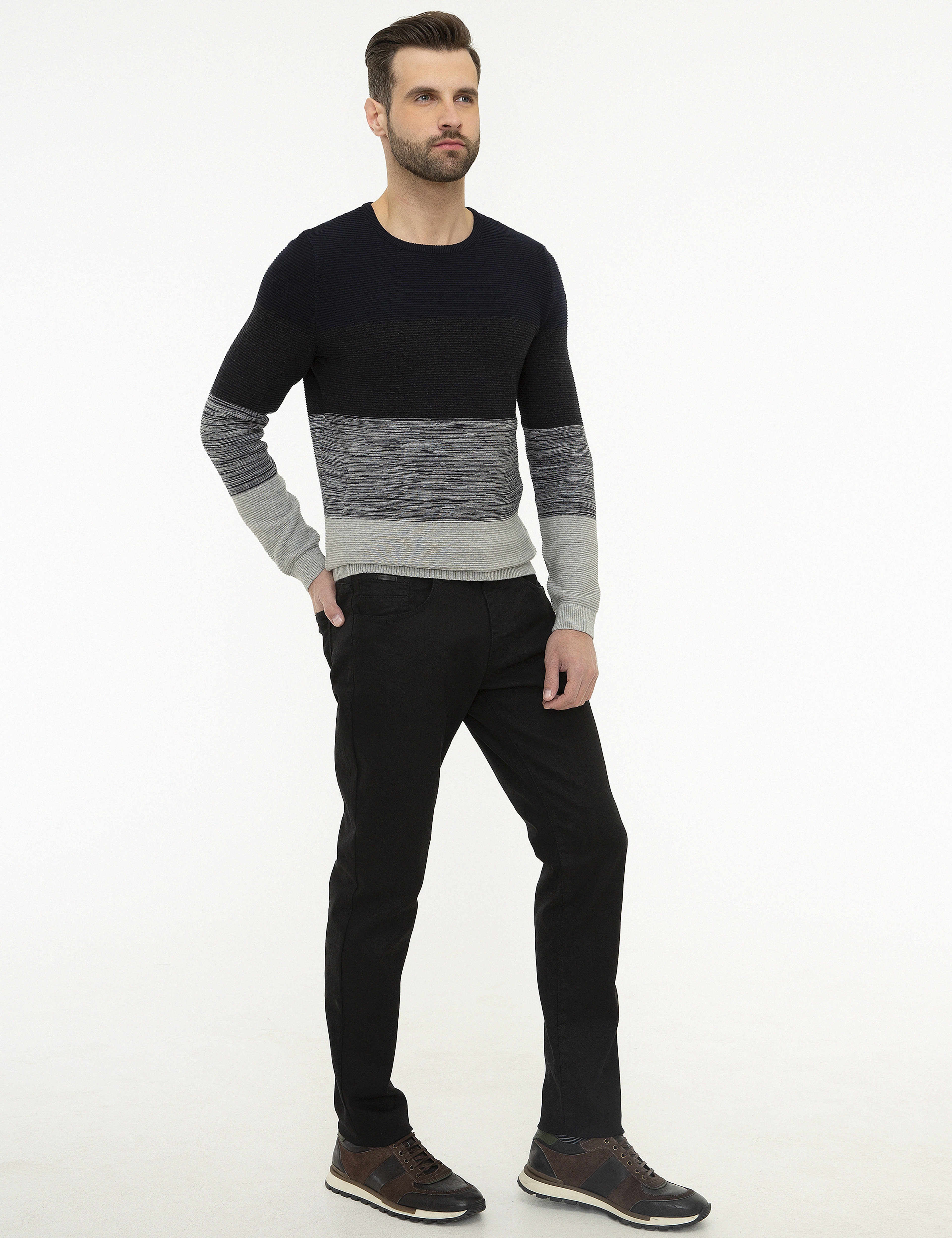 Siyah Slim Fit Denim Pantolon