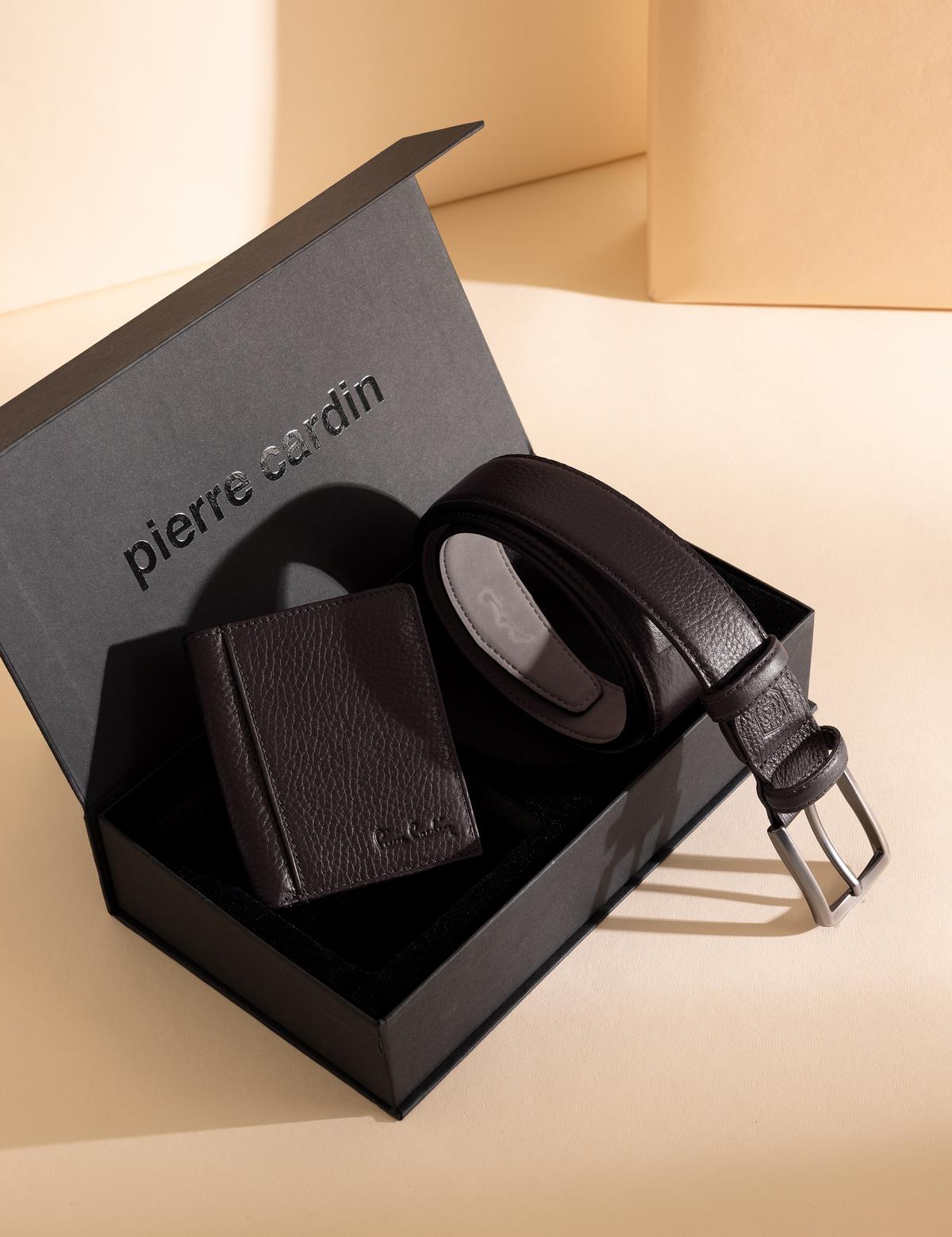 Kahverengi Cüzdan Kemer Set