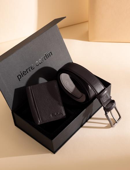 Kahverengi Cüzdan Kemer Set - 50257447010