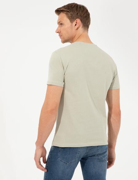 Açık Yeşil Slim Fit Tişört - 50253508004