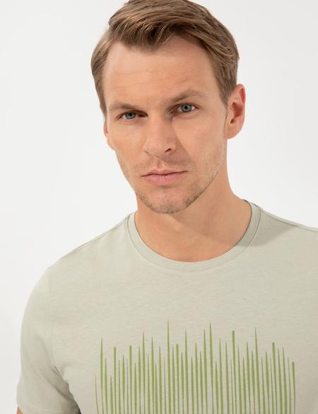 Açık Yeşil Slim Fit Tişört - 50253508004