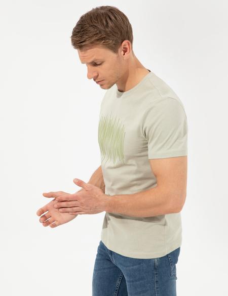 Açık Yeşil Slim Fit Tişört - 50253508004