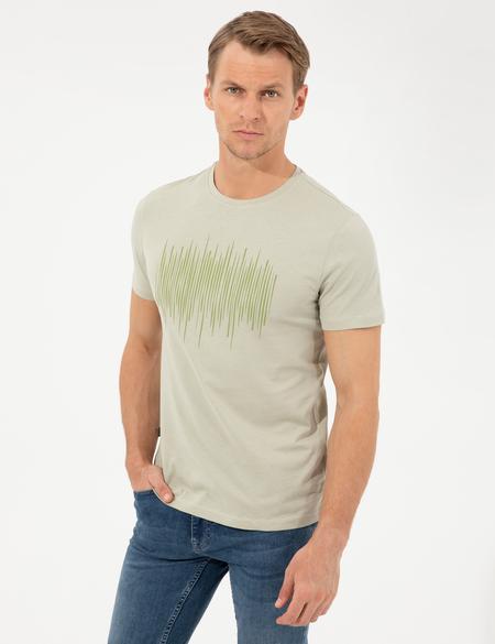Açık Yeşil Slim Fit Tişört - 50253508004