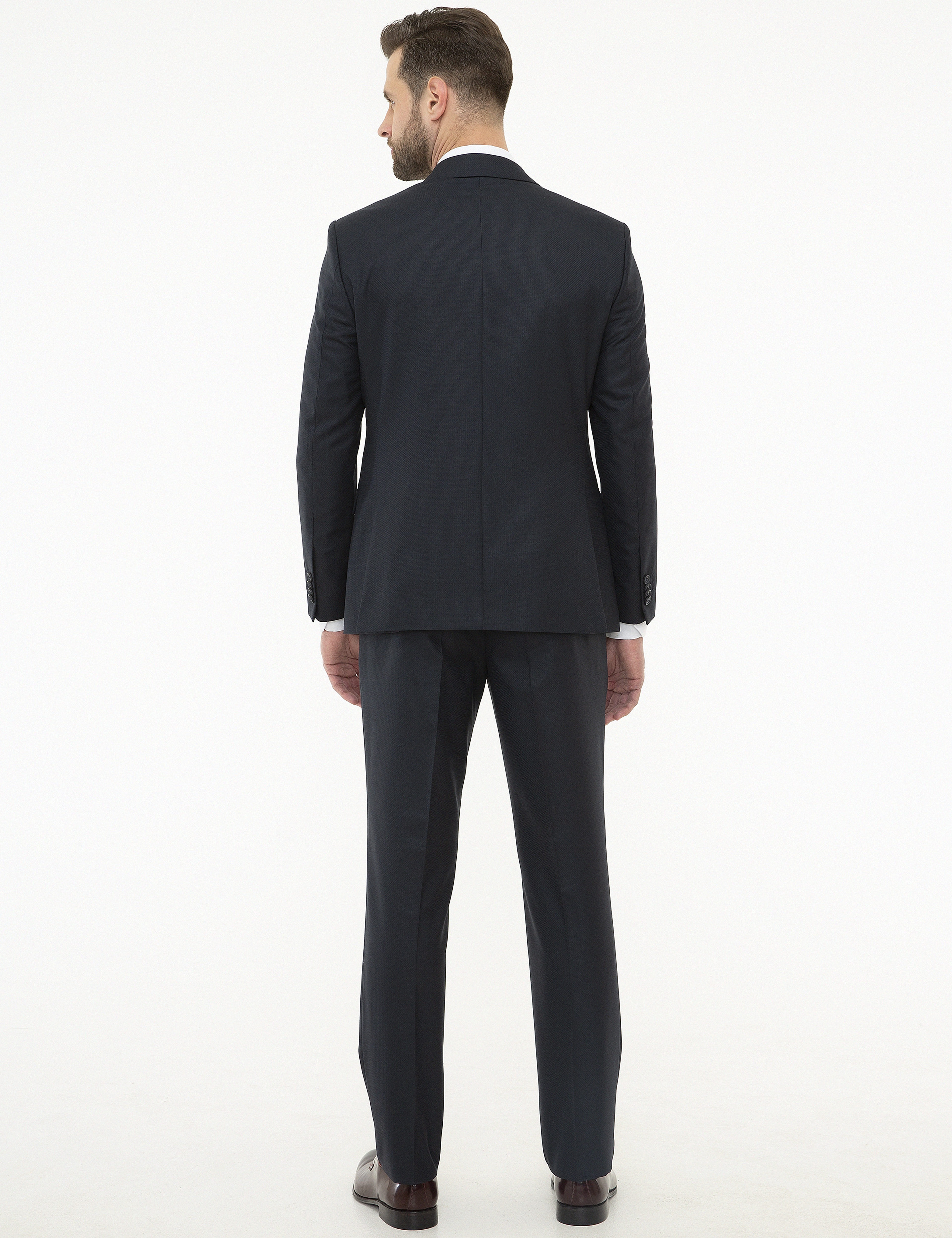 Lacivert Slim Fit Takım Elbise - Image 4