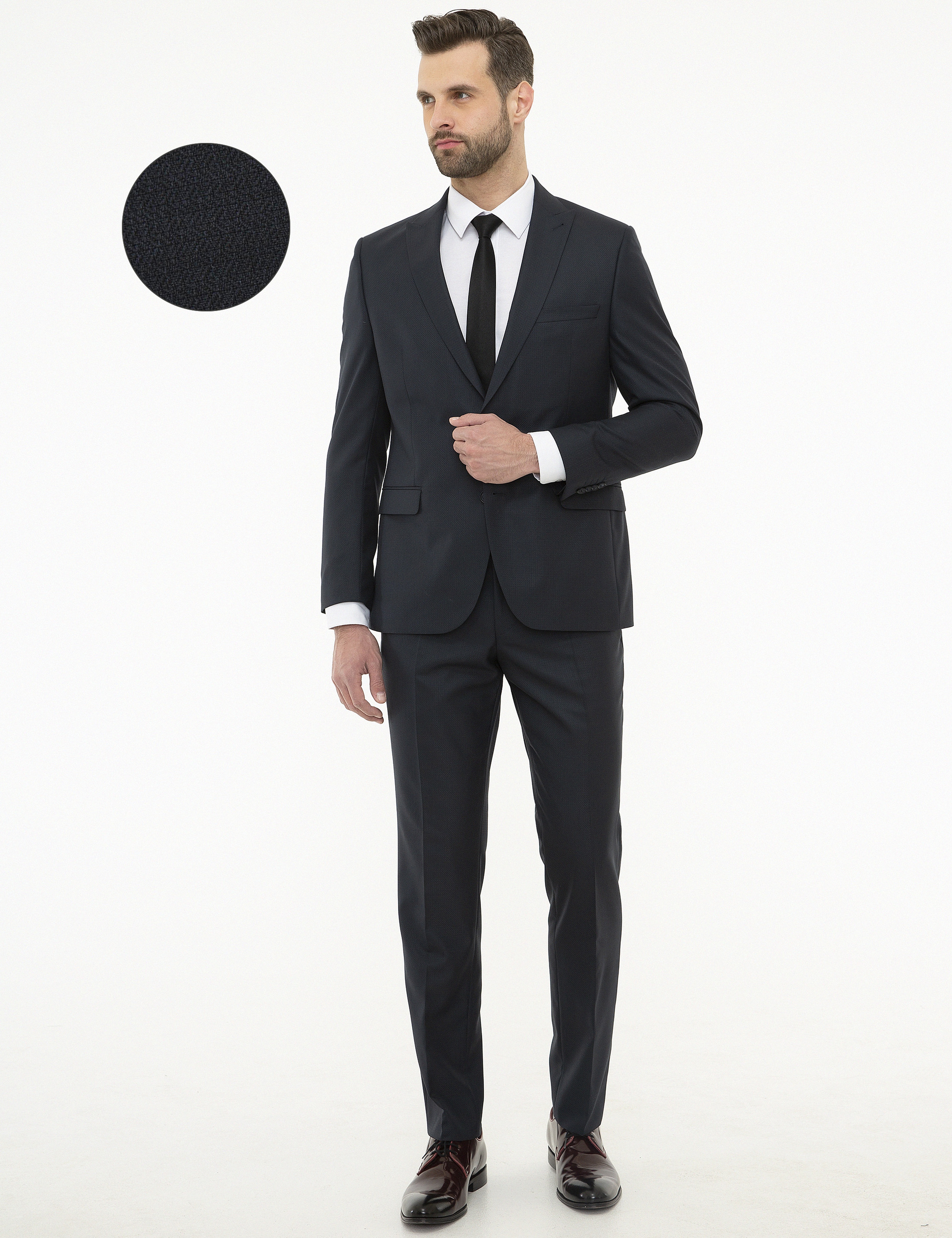 Lacivert Slim Fit Takım Elbise - Image 1