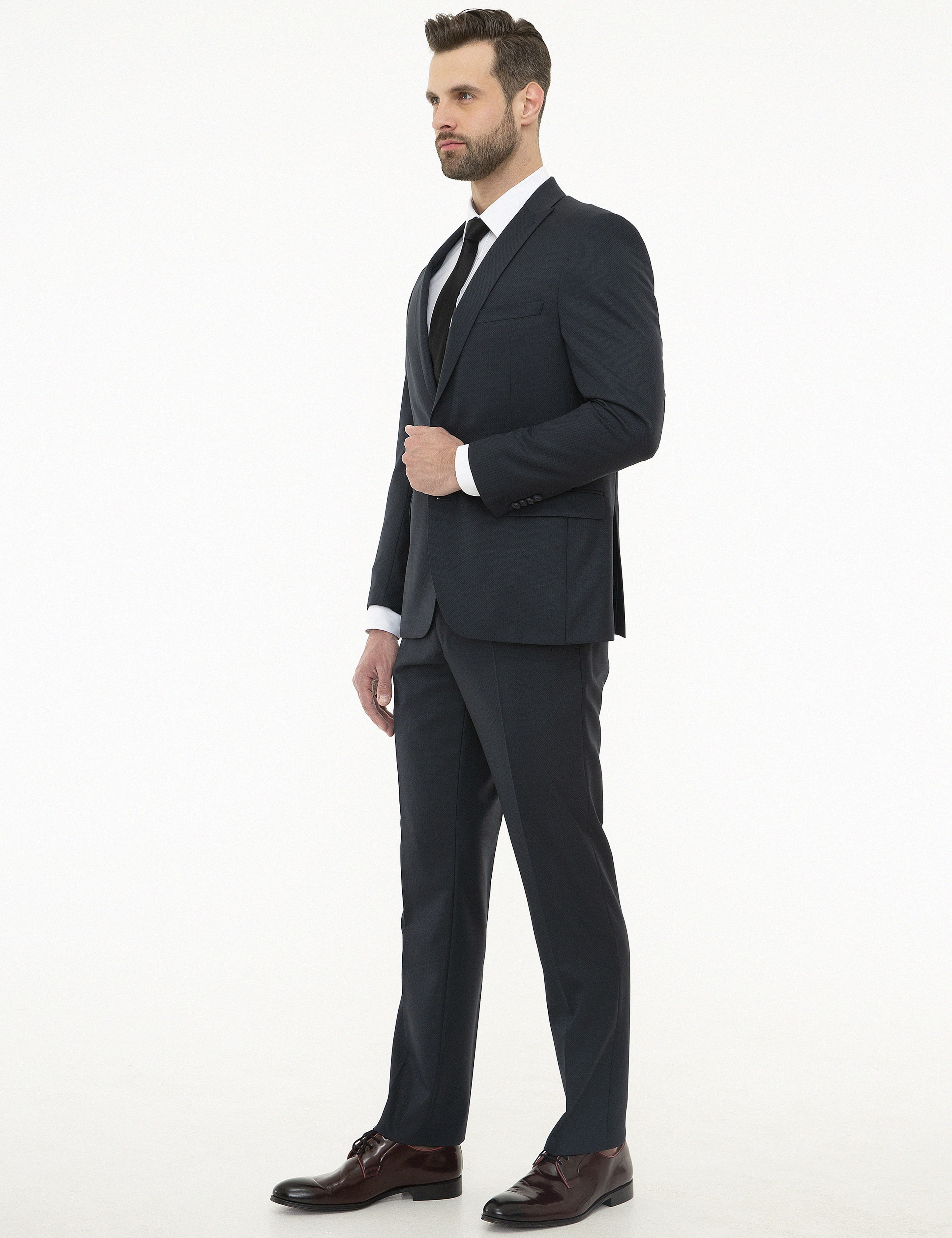 Lacivert Slim Fit Takım Elbise - Image 3
