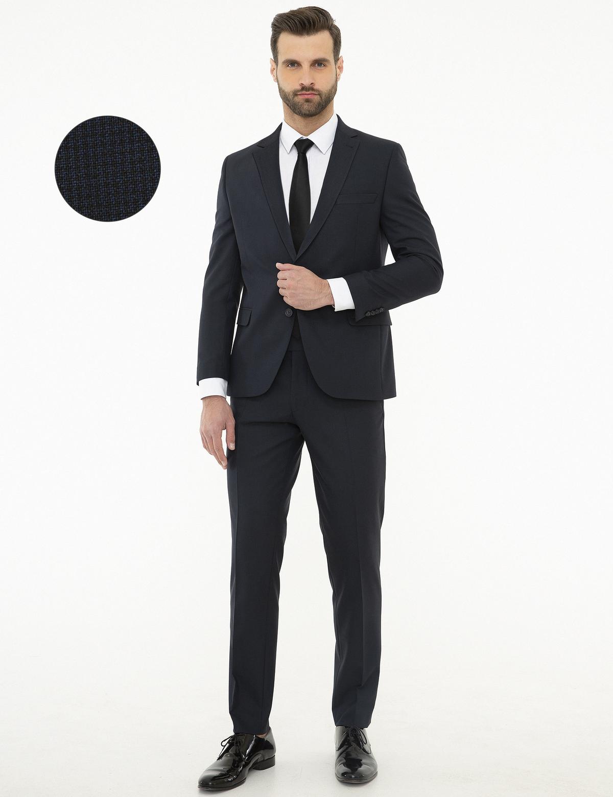 Lacivert Ekstra Slim Fit Takım Elbise