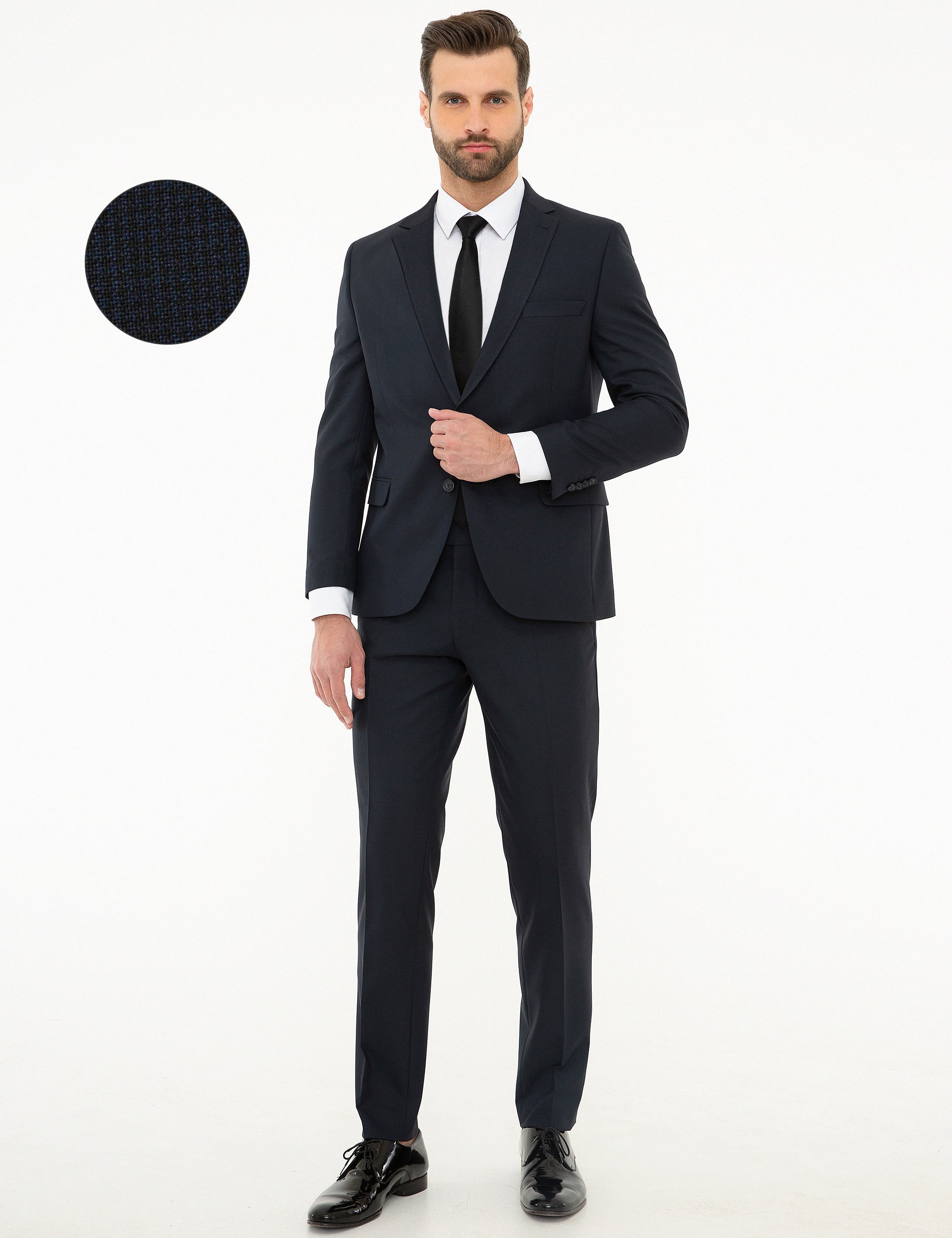 Lacivert Ekstra Slim Fit Takım Elbise