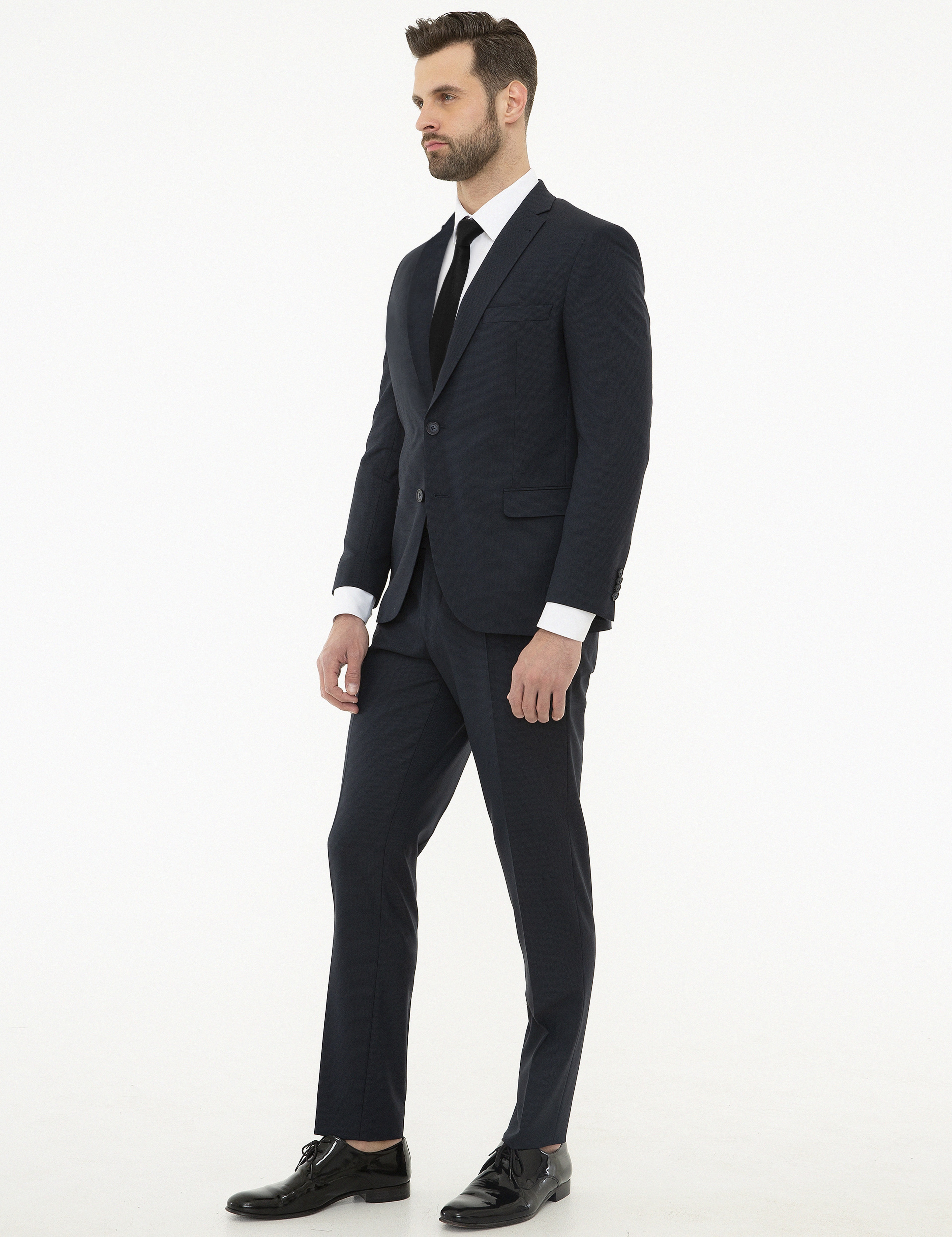Lacivert Ekstra Slim Fit Takım Elbise - Image 3