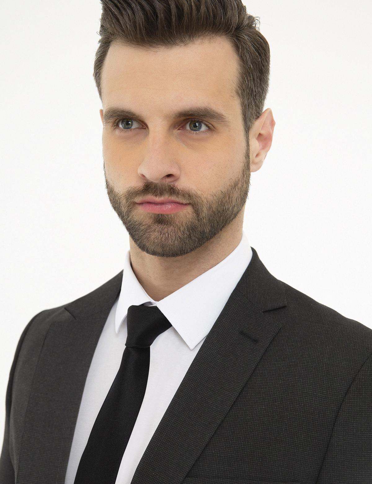 Siyah Ekstra Slim Fit Takım Elbise - 50225975041