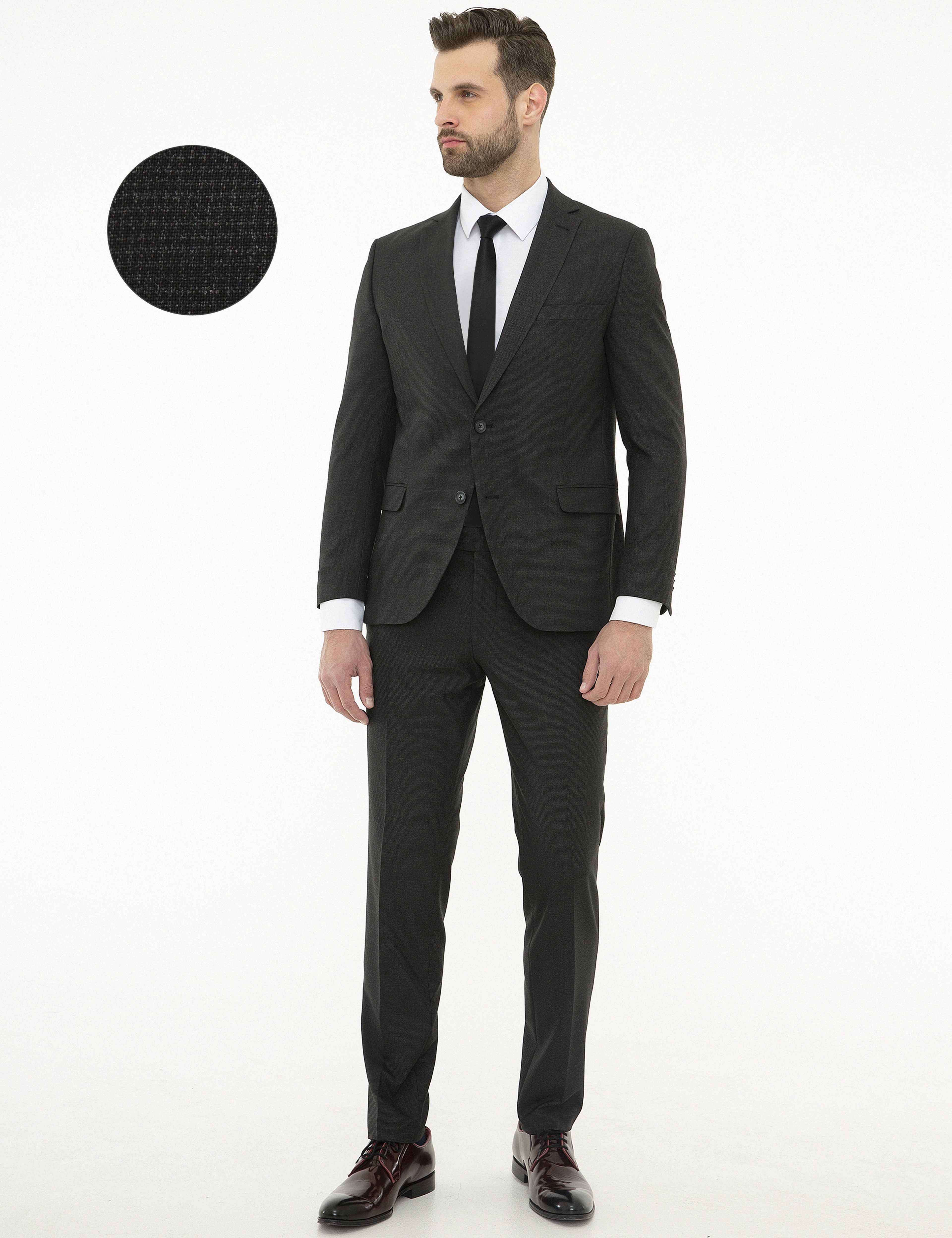 Siyah Ekstra Slim Fit Takım Elbise