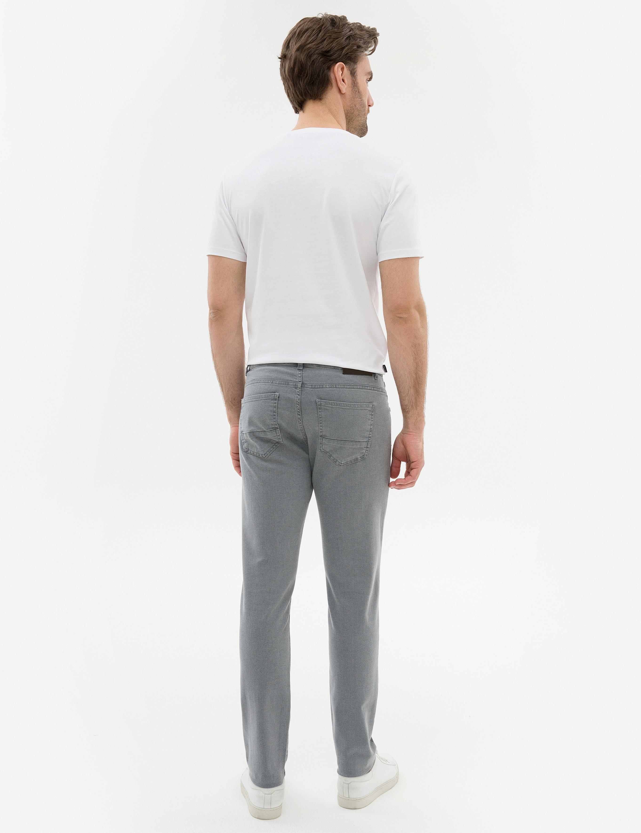 Gri Slim Fit Denim Pantolon