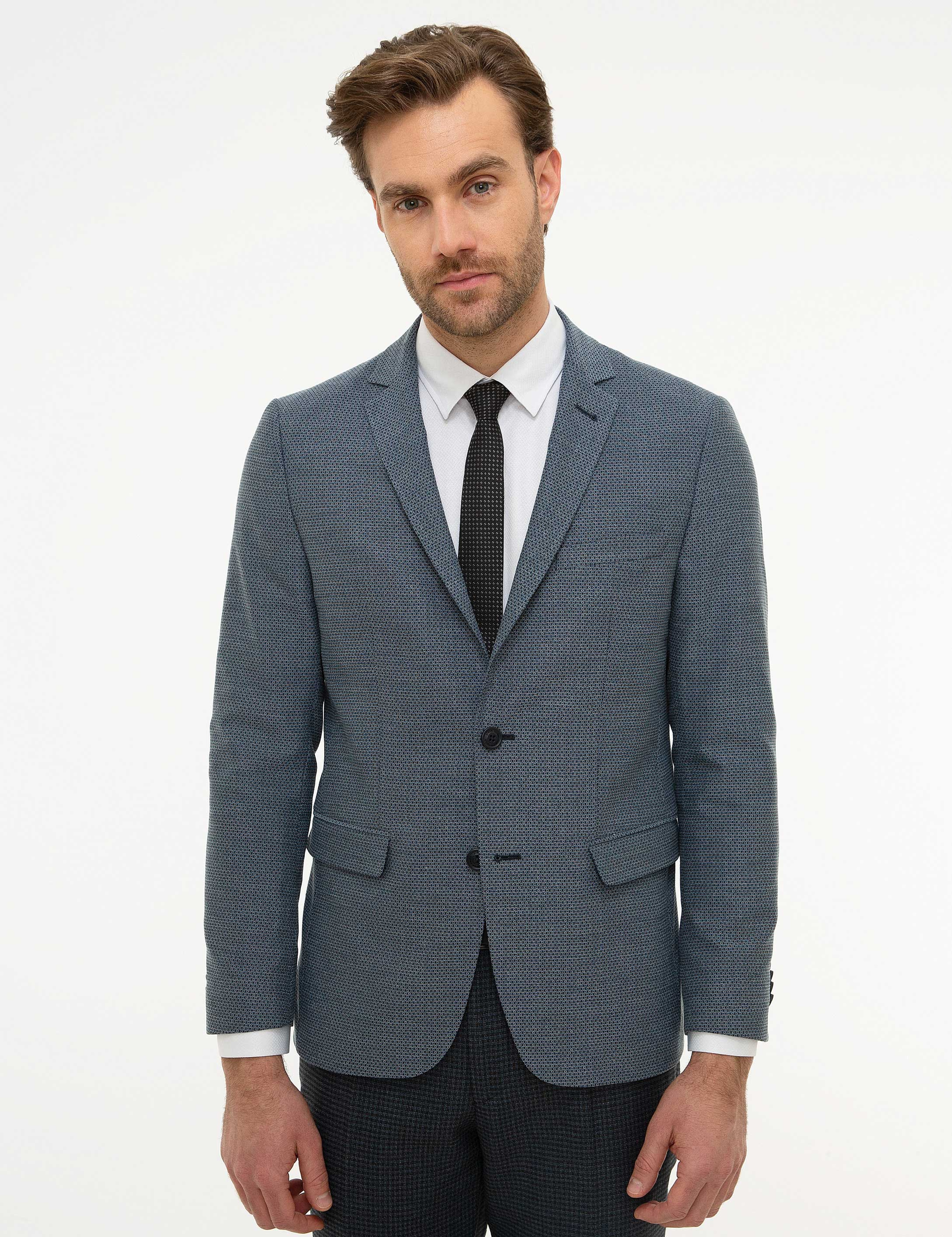 Koyu Mavi Ex. Slim Fit Ceket - Image 1