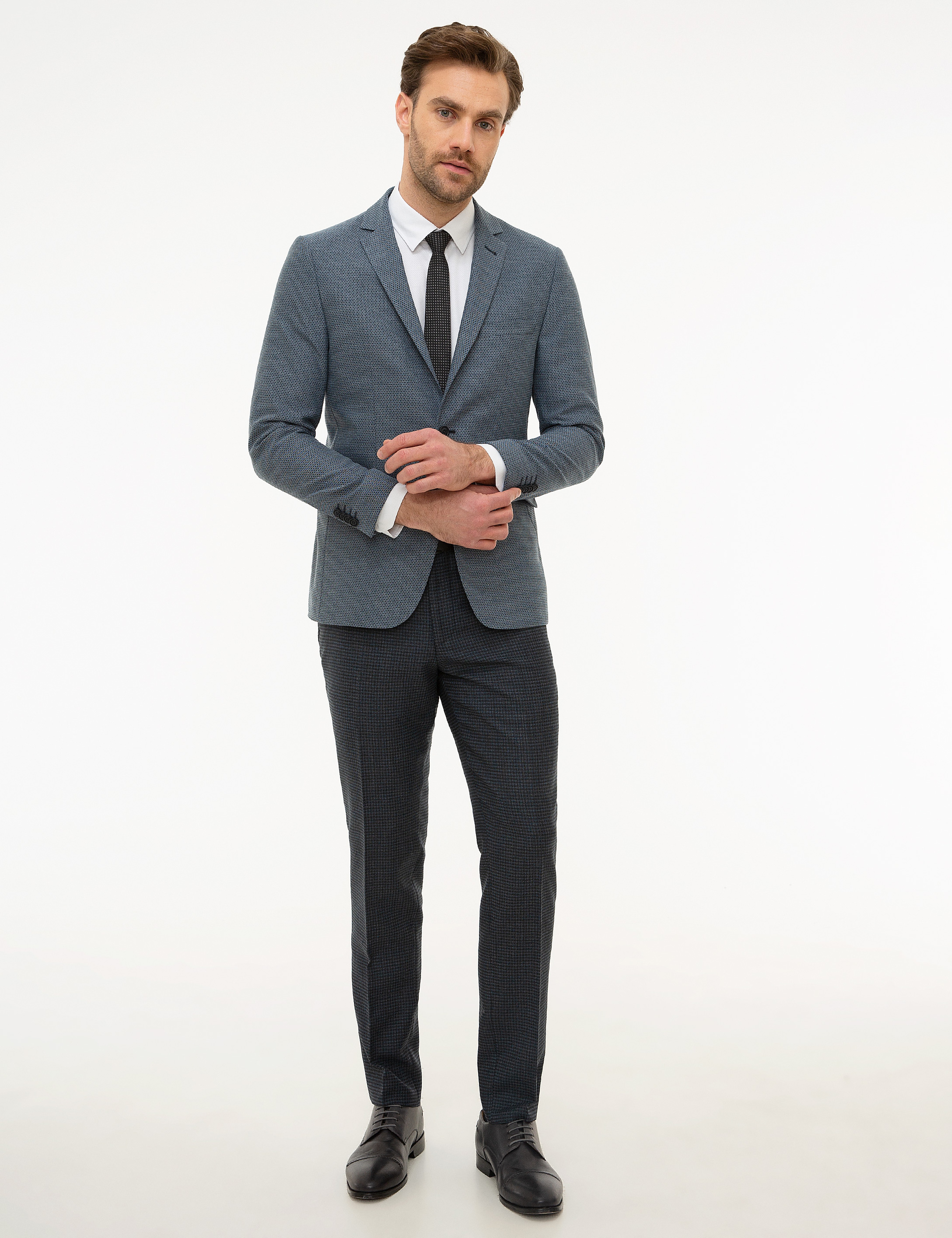 Koyu Mavi Ex. Slim Fit Ceket - Image 5