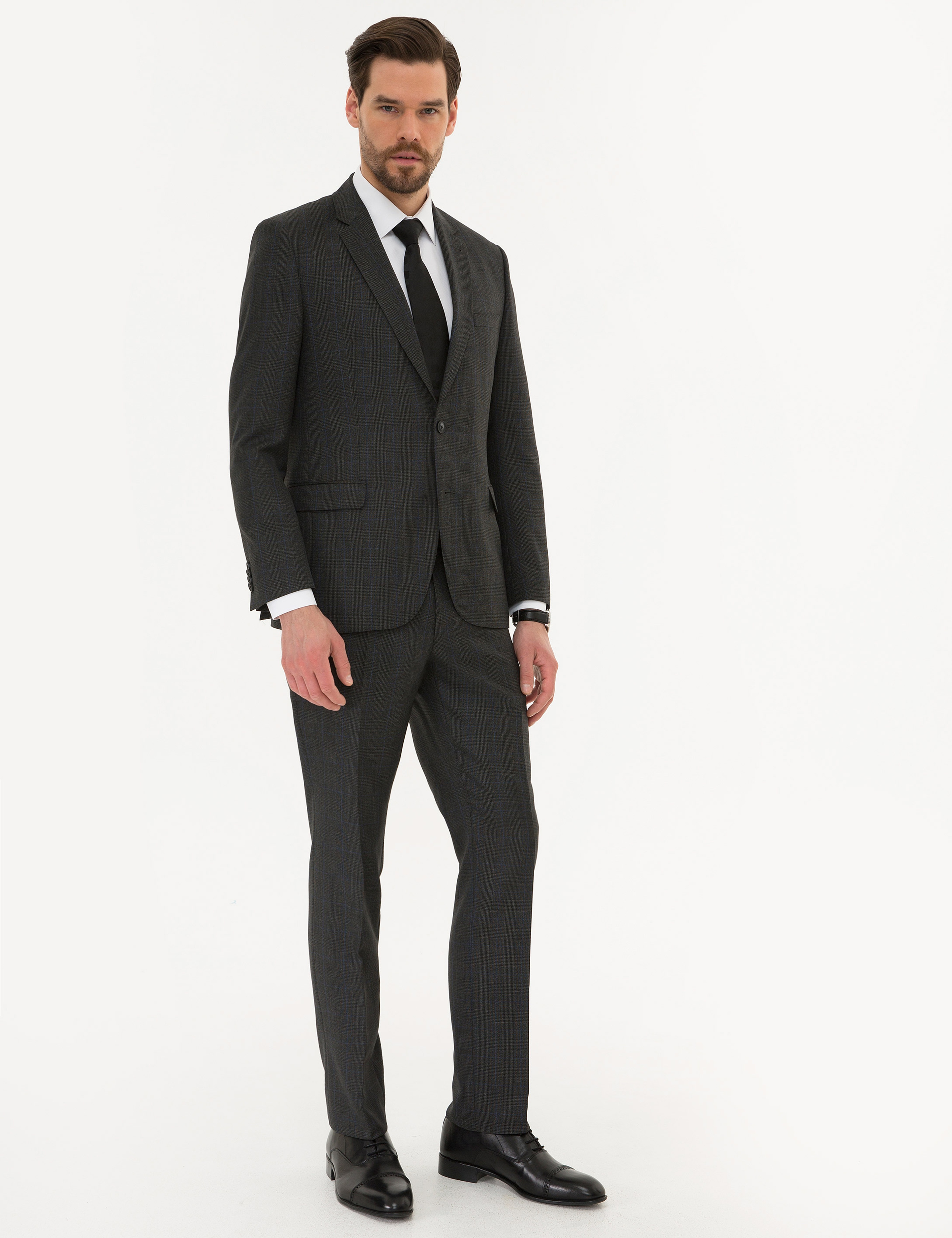 Füme Slim Fit Takım Elbise - Image 3