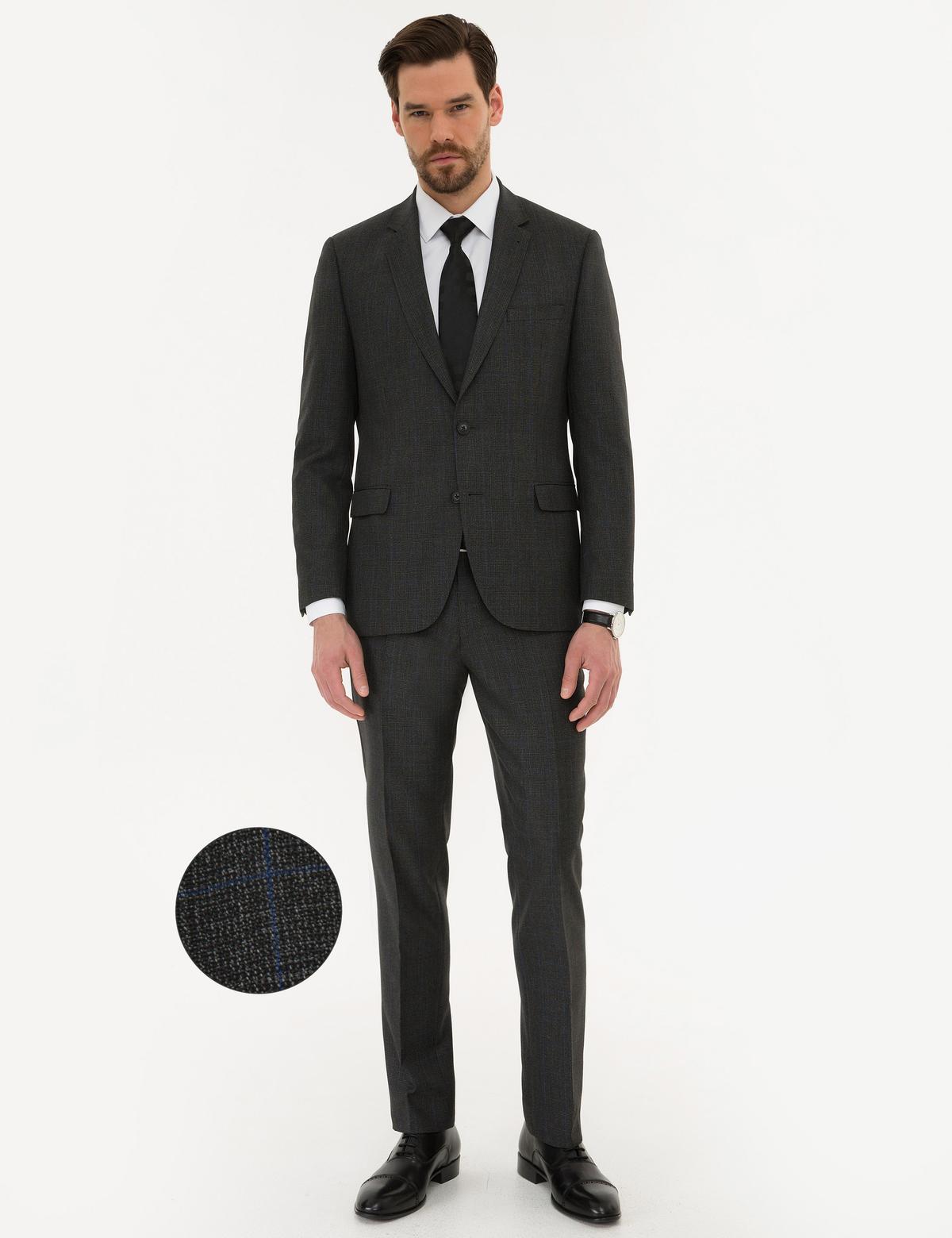 Füme Slim Fit Takım Elbise