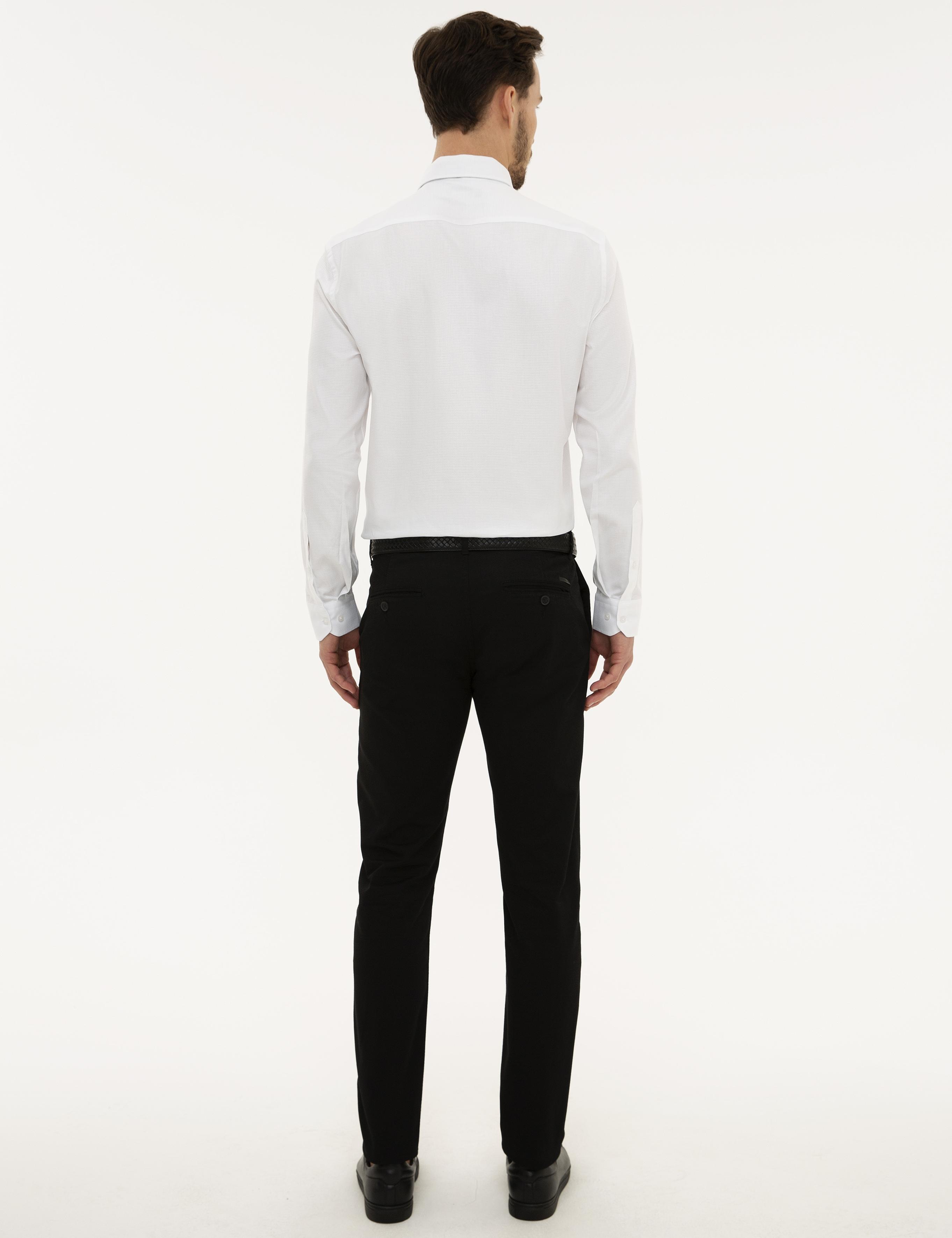 Siyah Slim Fit Chino Pantolon