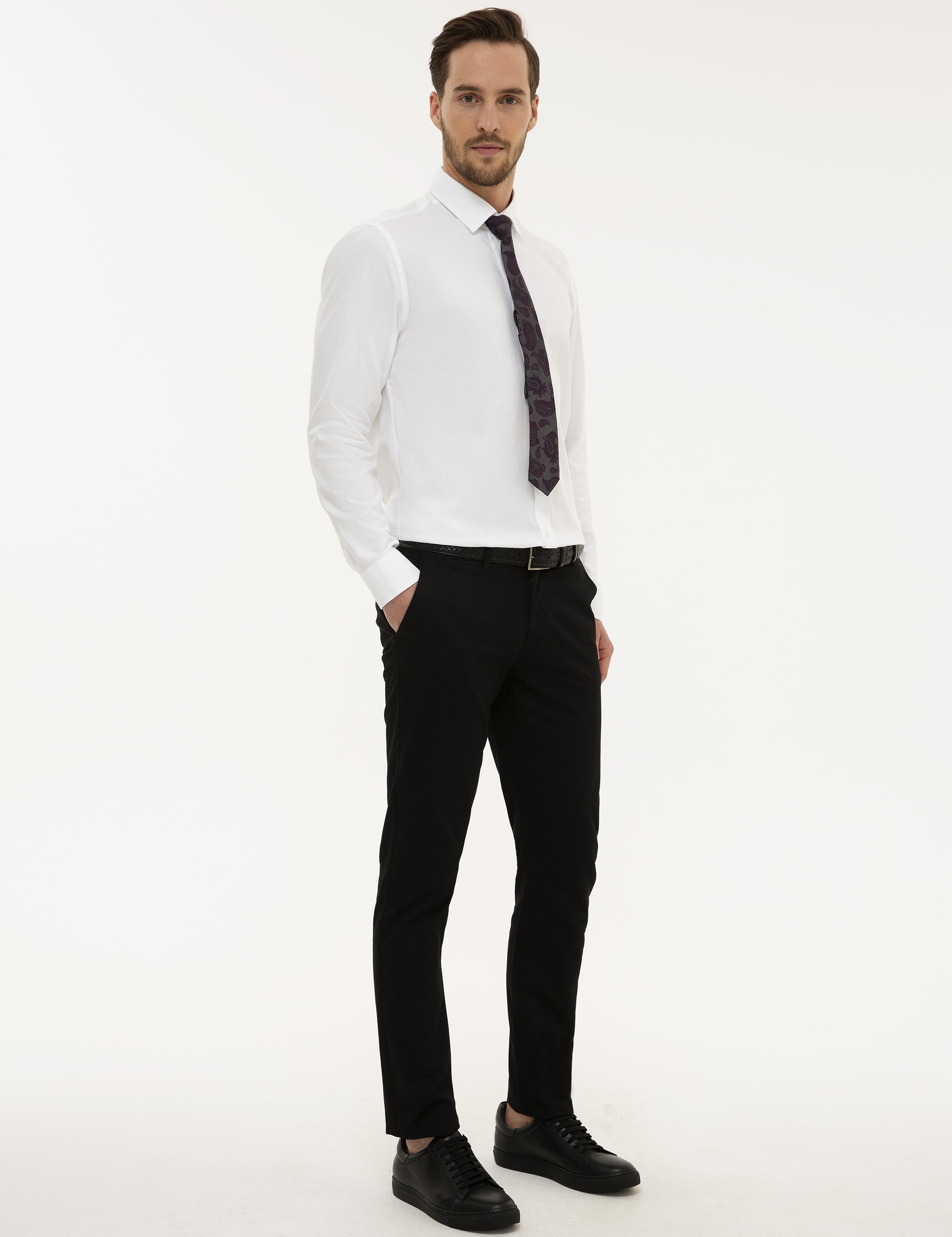 Siyah Slim Fit Chino Pantolon