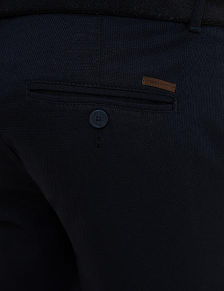 Lacivert Slim Fit Kanvas Pantolon - 50225937006