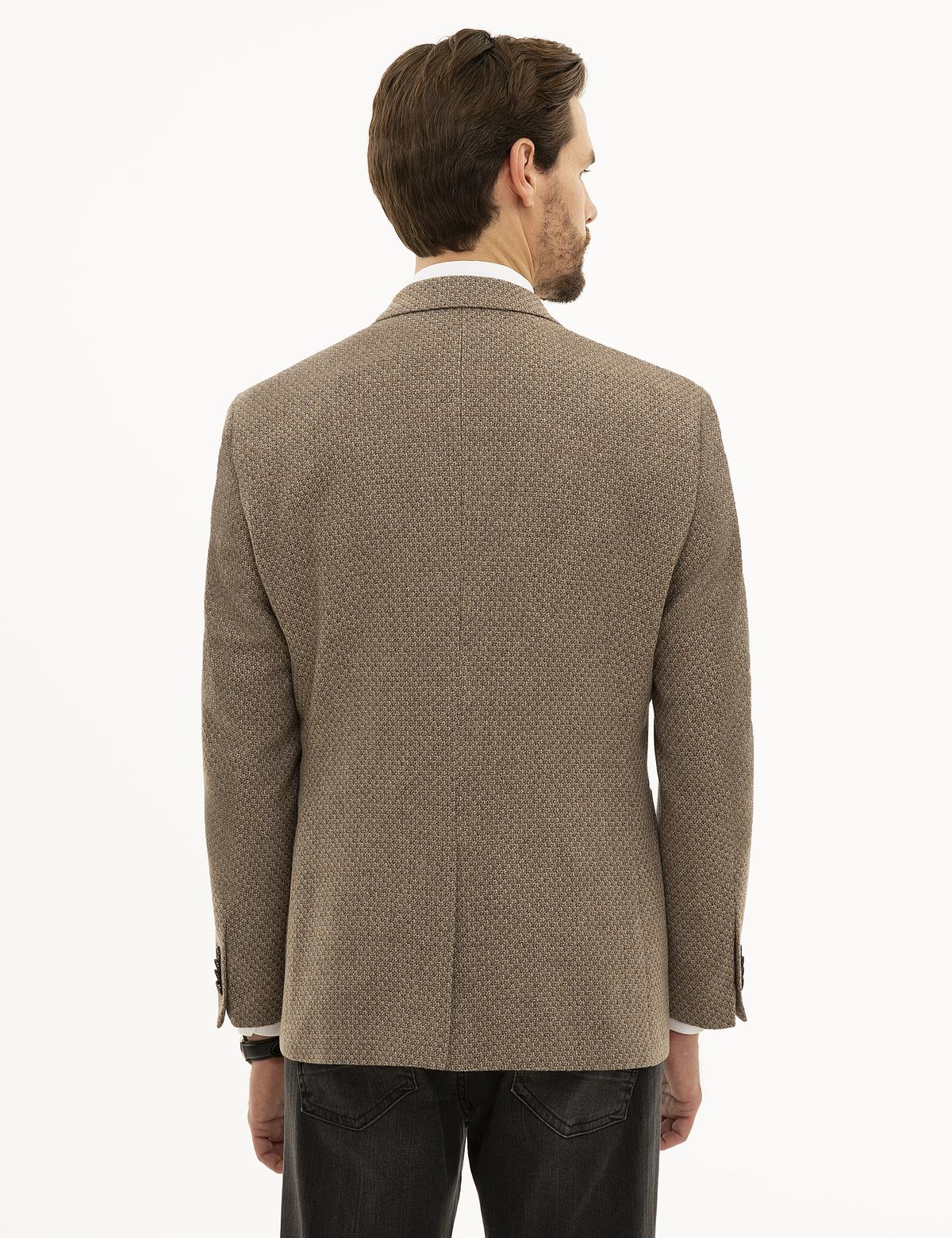 Açık Kahverengi Slim Fit Ceket - 50226171014