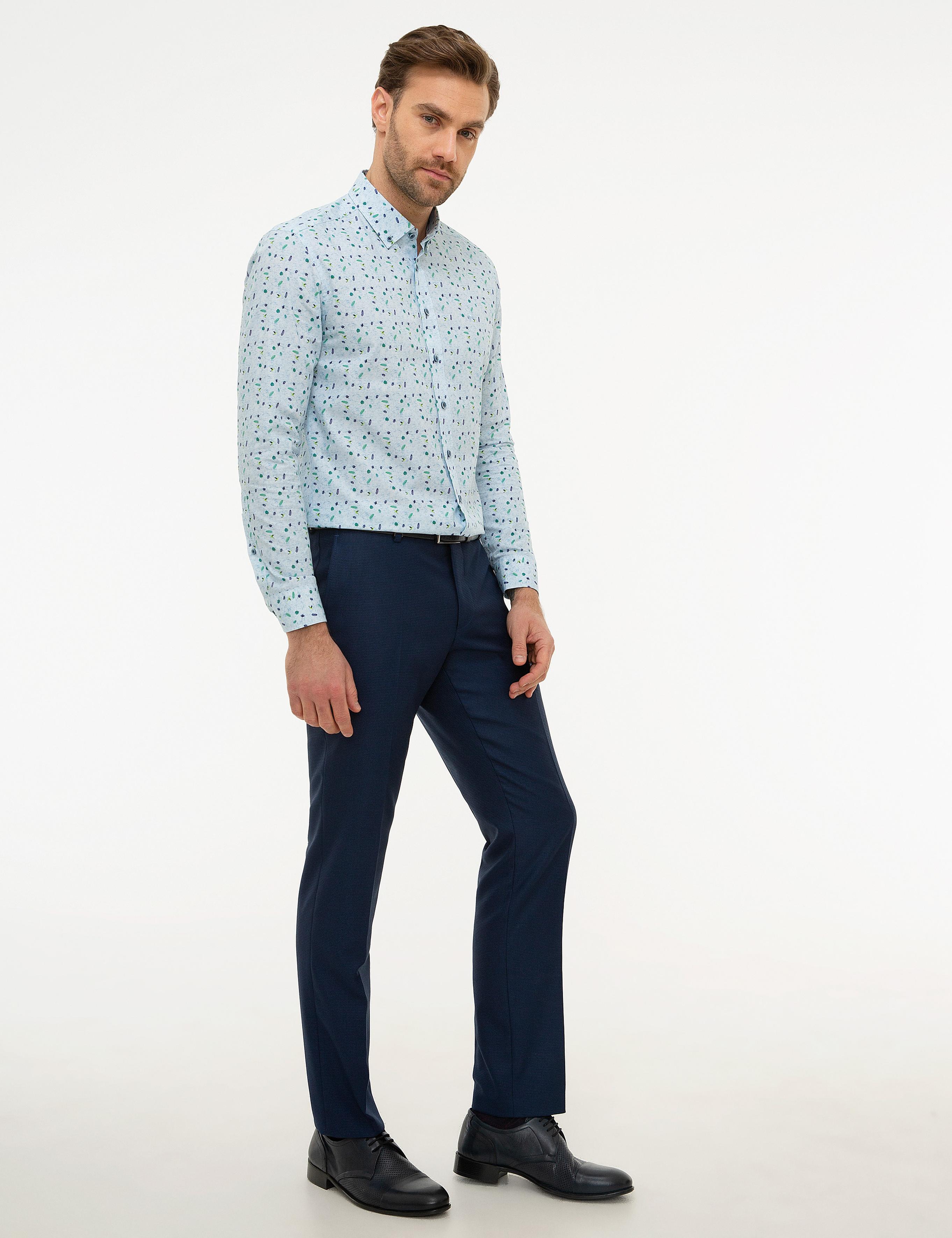 Açık Lacivert Slim Fit Pantolon