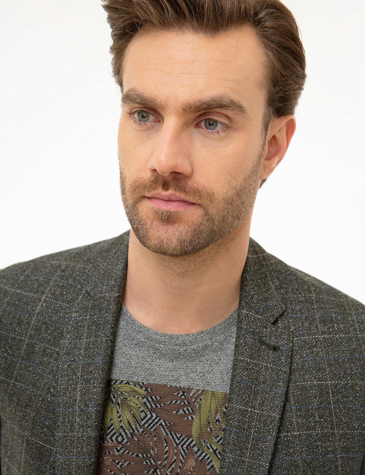 Haki Slim Fit Ceket - 50221052044