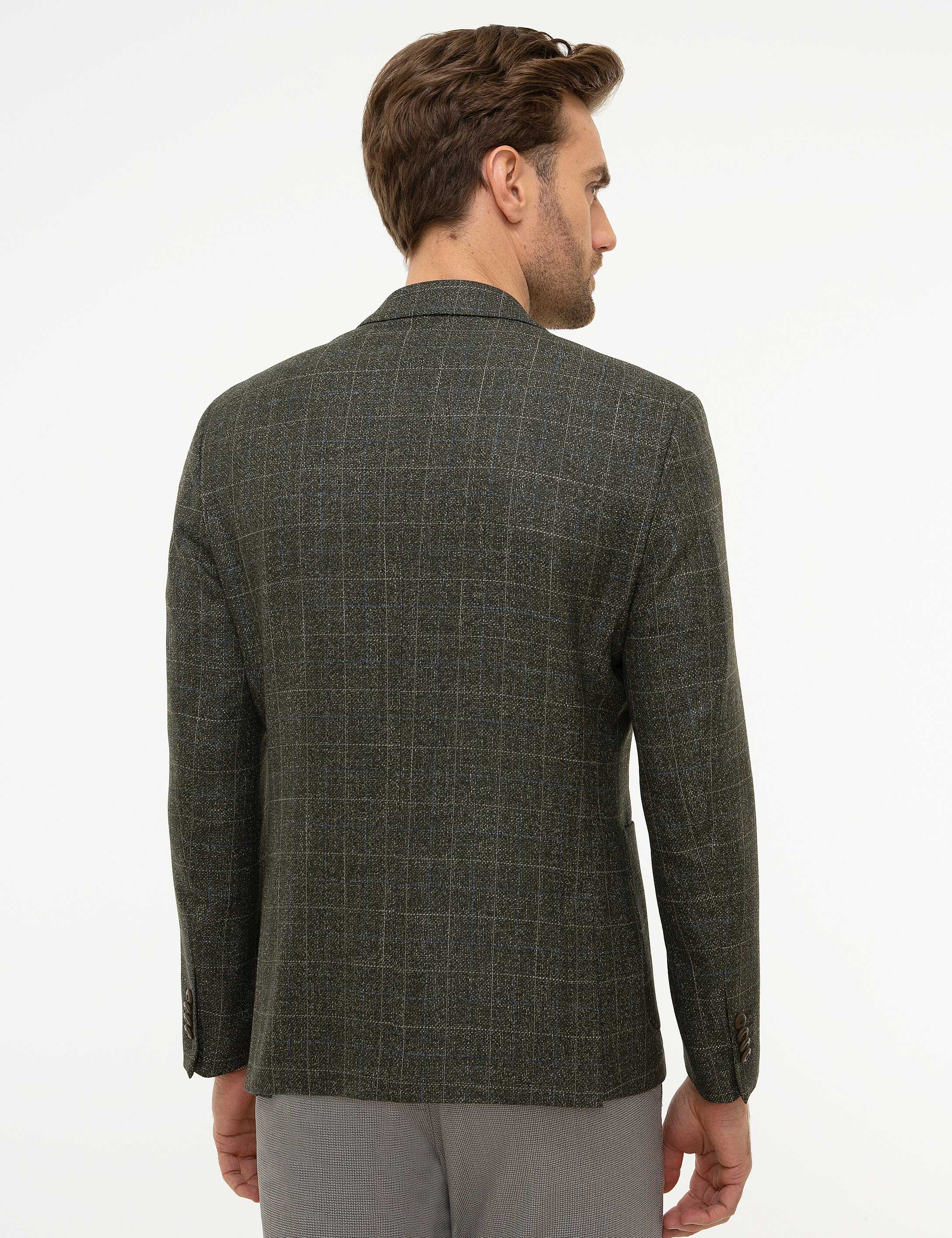 Haki Slim Fit Ceket - Image 4