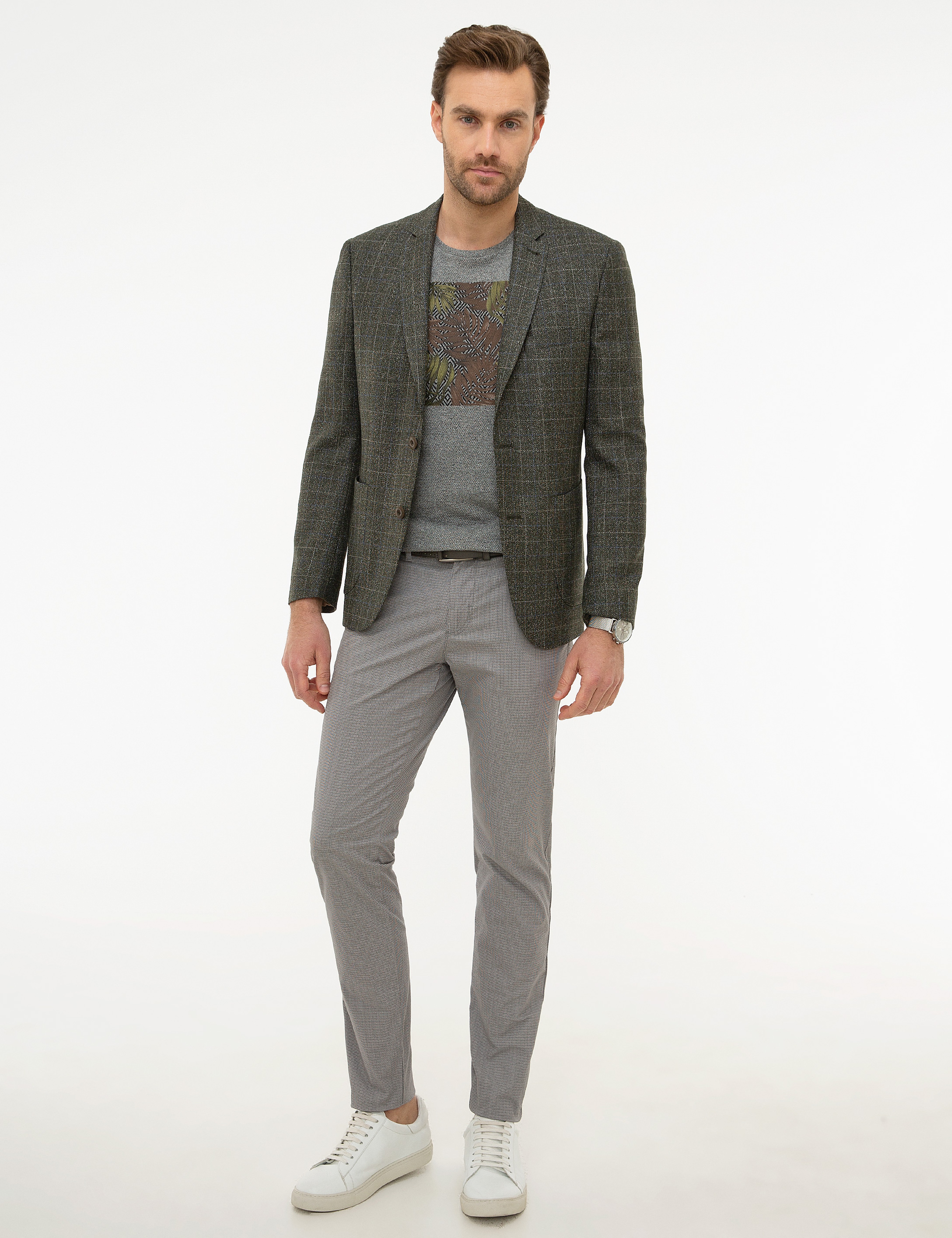 Haki Slim Fit Ceket