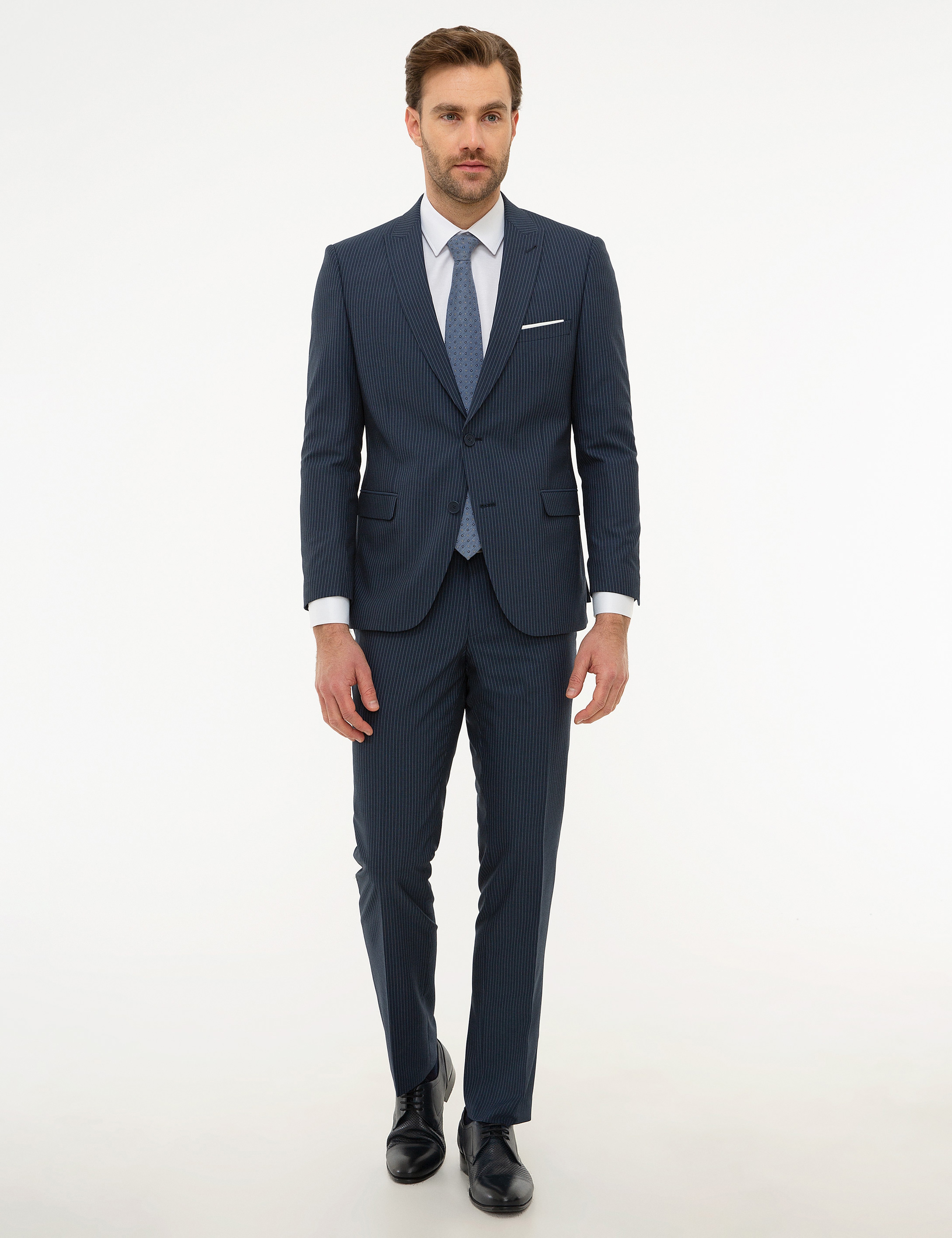 Lacivert Slim Fit Takım Elbise - Image 1