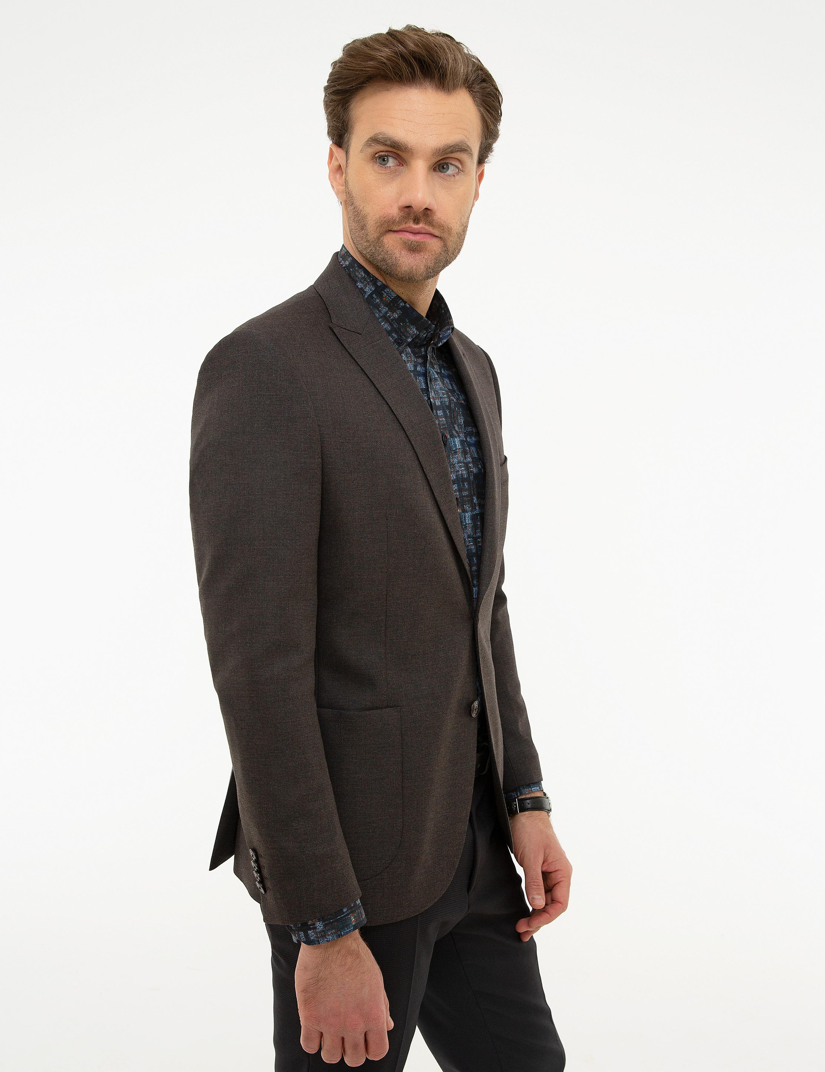 Bordo Slim Fit Ceket