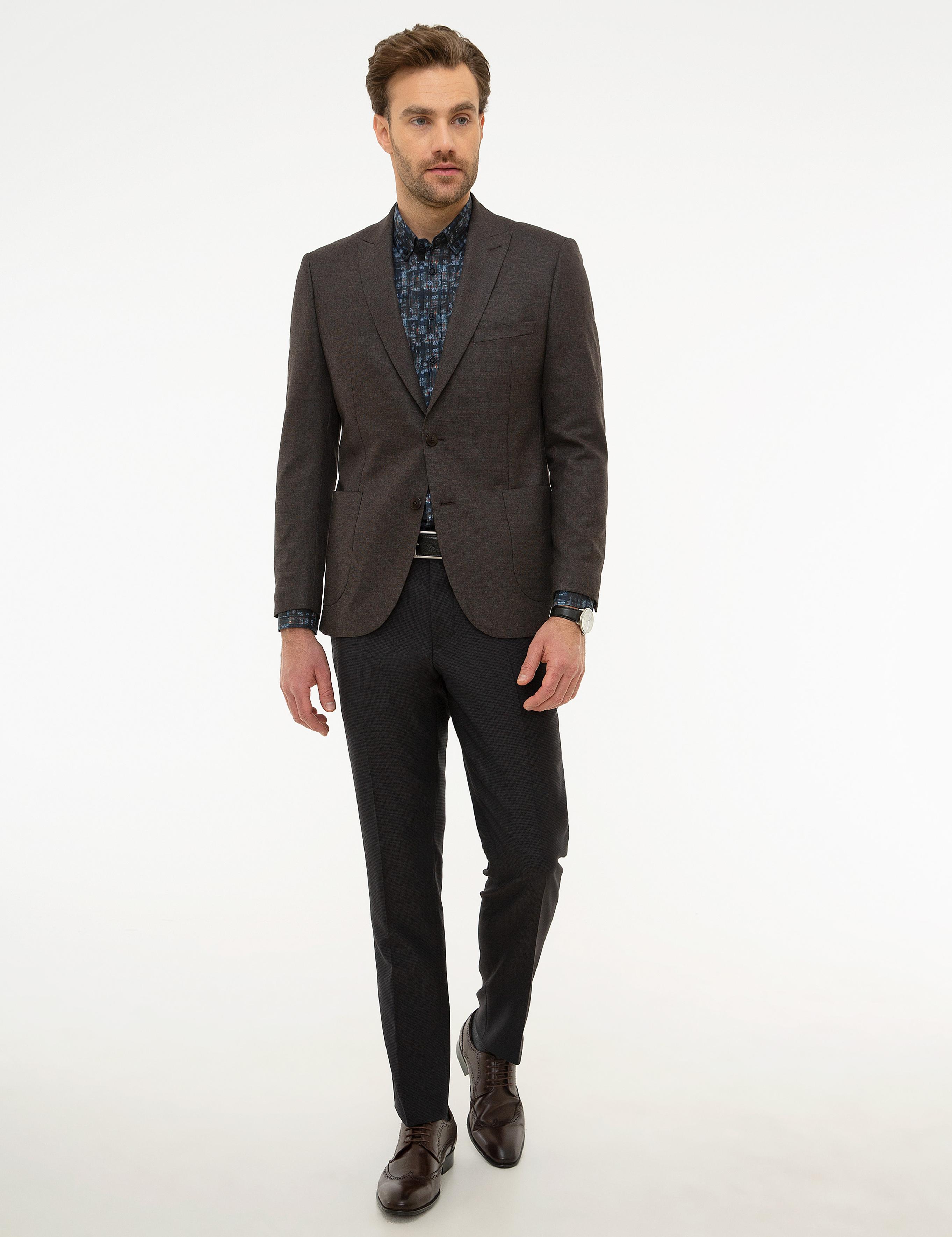 Bordo Slim Fit Ceket