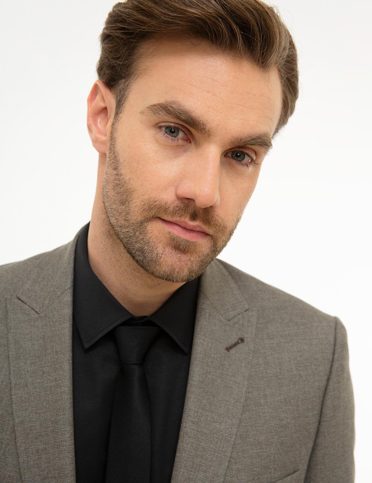 Açık Kahverengi Slim Fit Ceket - 50226000128