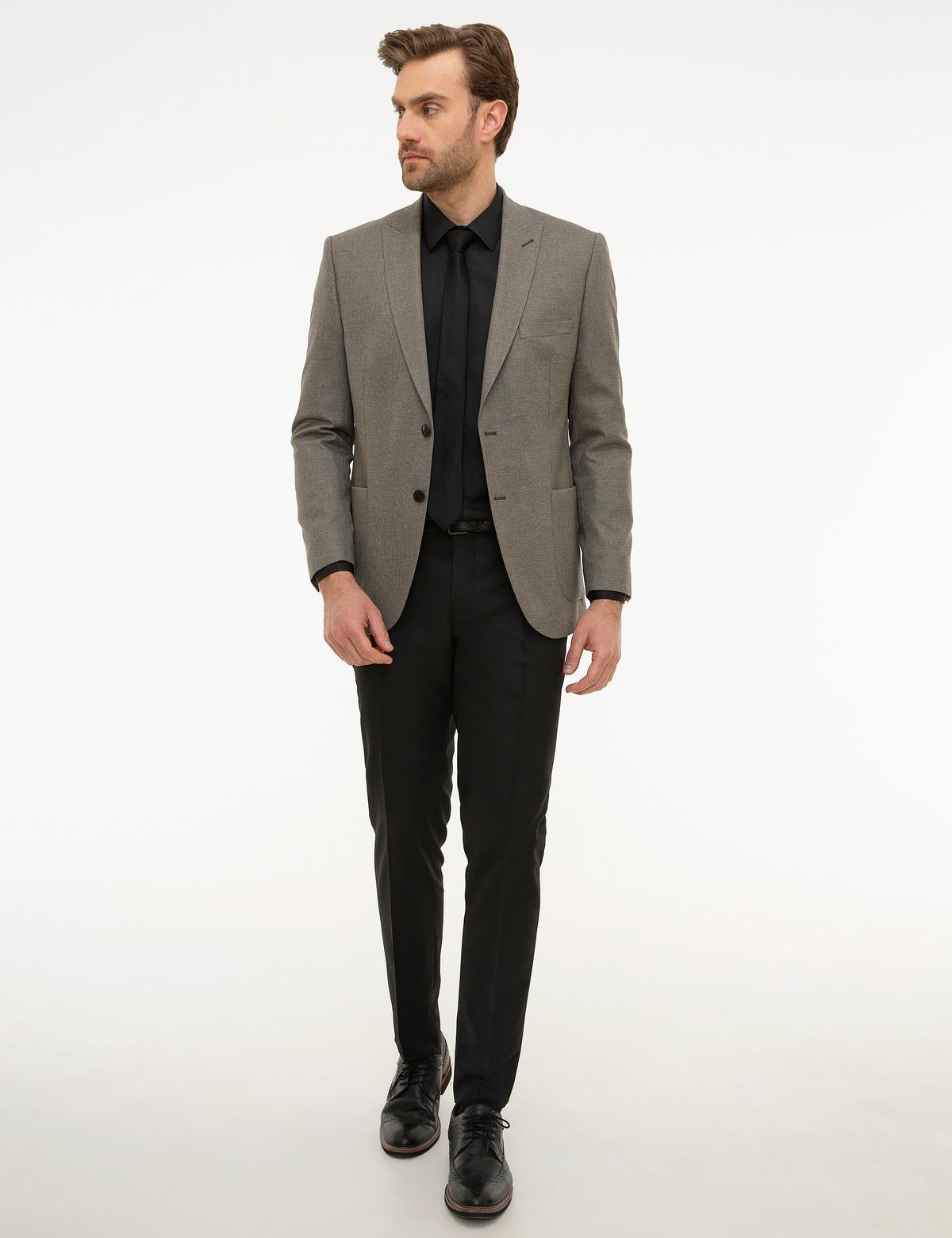 Açık Kahverengi Slim Fit Ceket - 50226000128