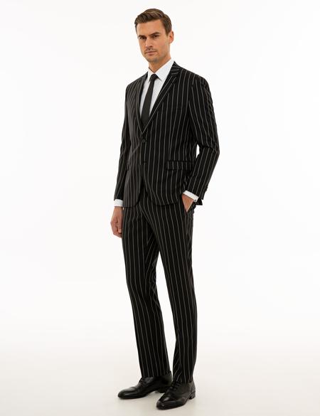 Siyah Slim Fit Takım Elbise - 50225296080