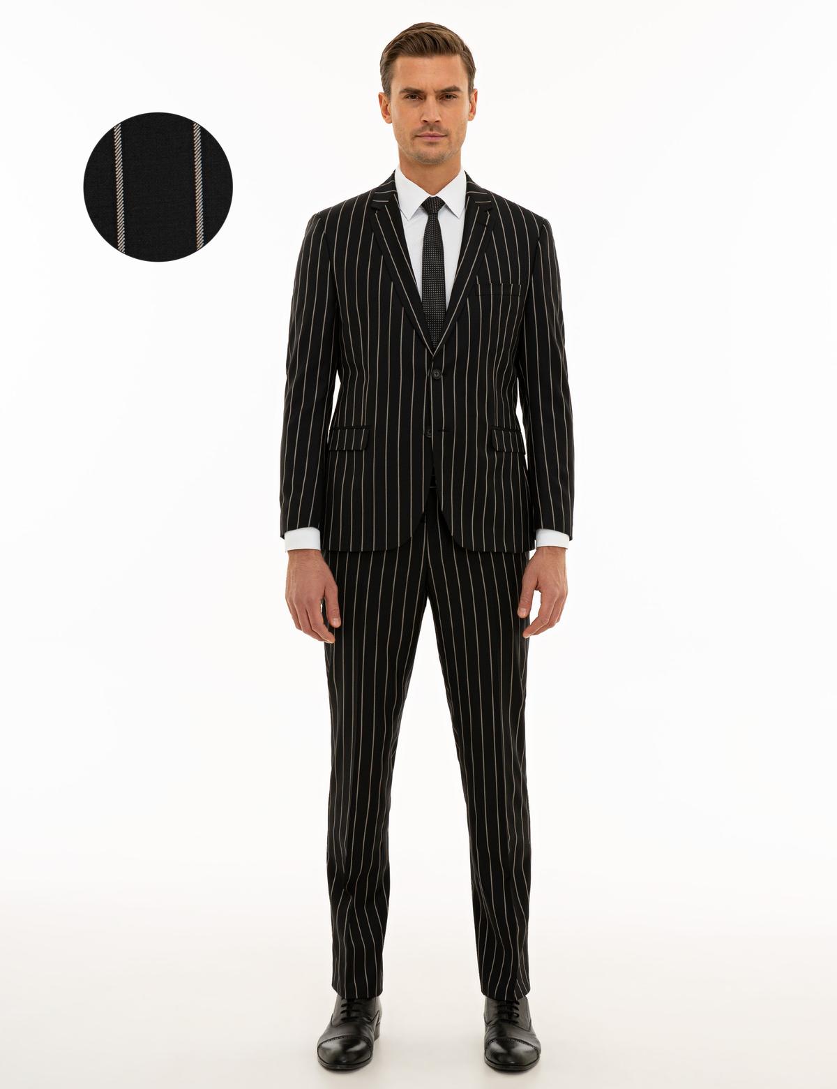 Siyah Slim Fit Takım Elbise