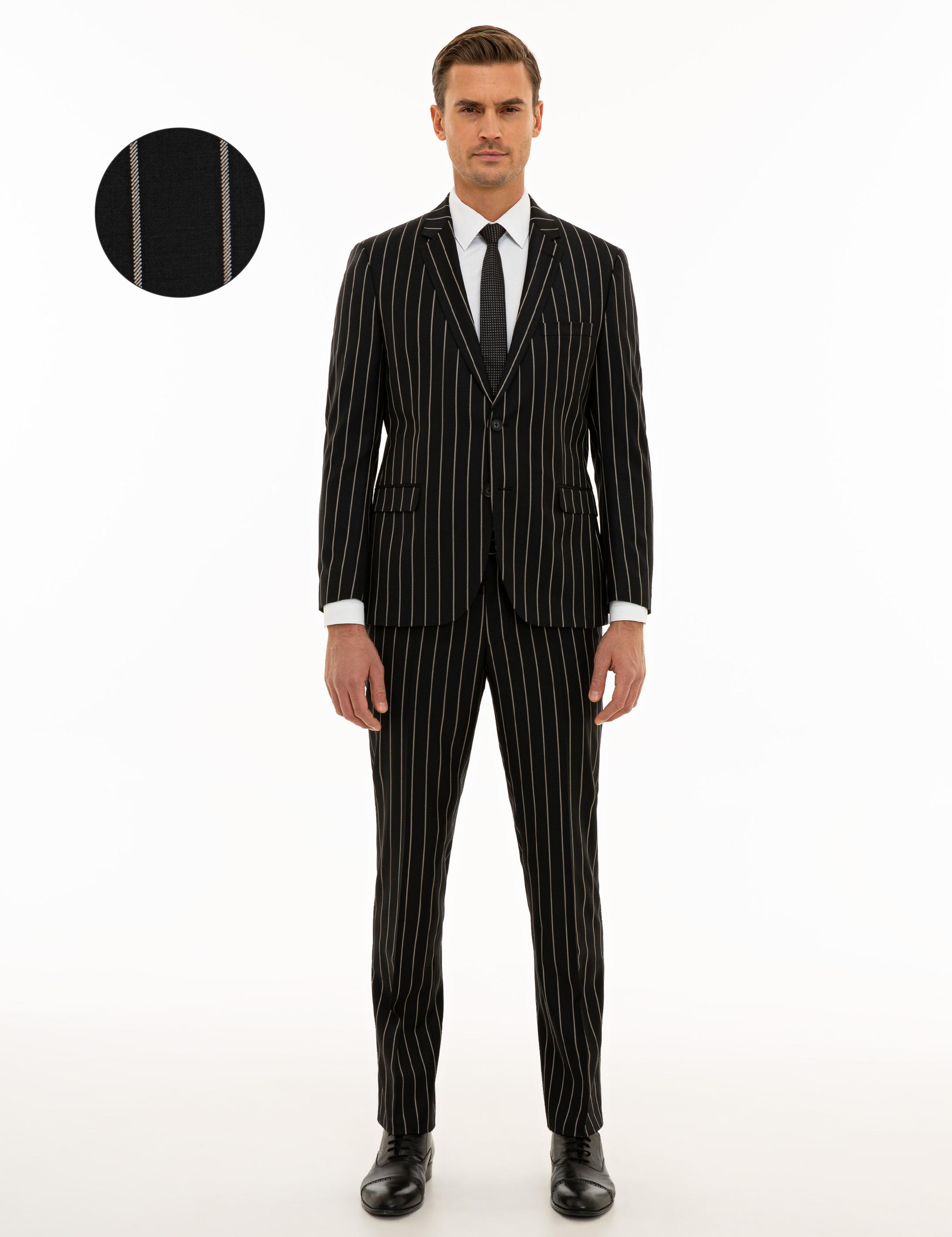 Siyah Slim Fit Takım Elbise