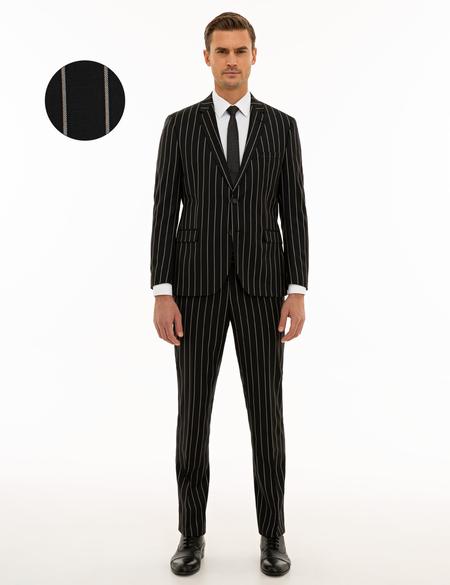 Siyah Slim Fit Takım Elbise - 50225296080