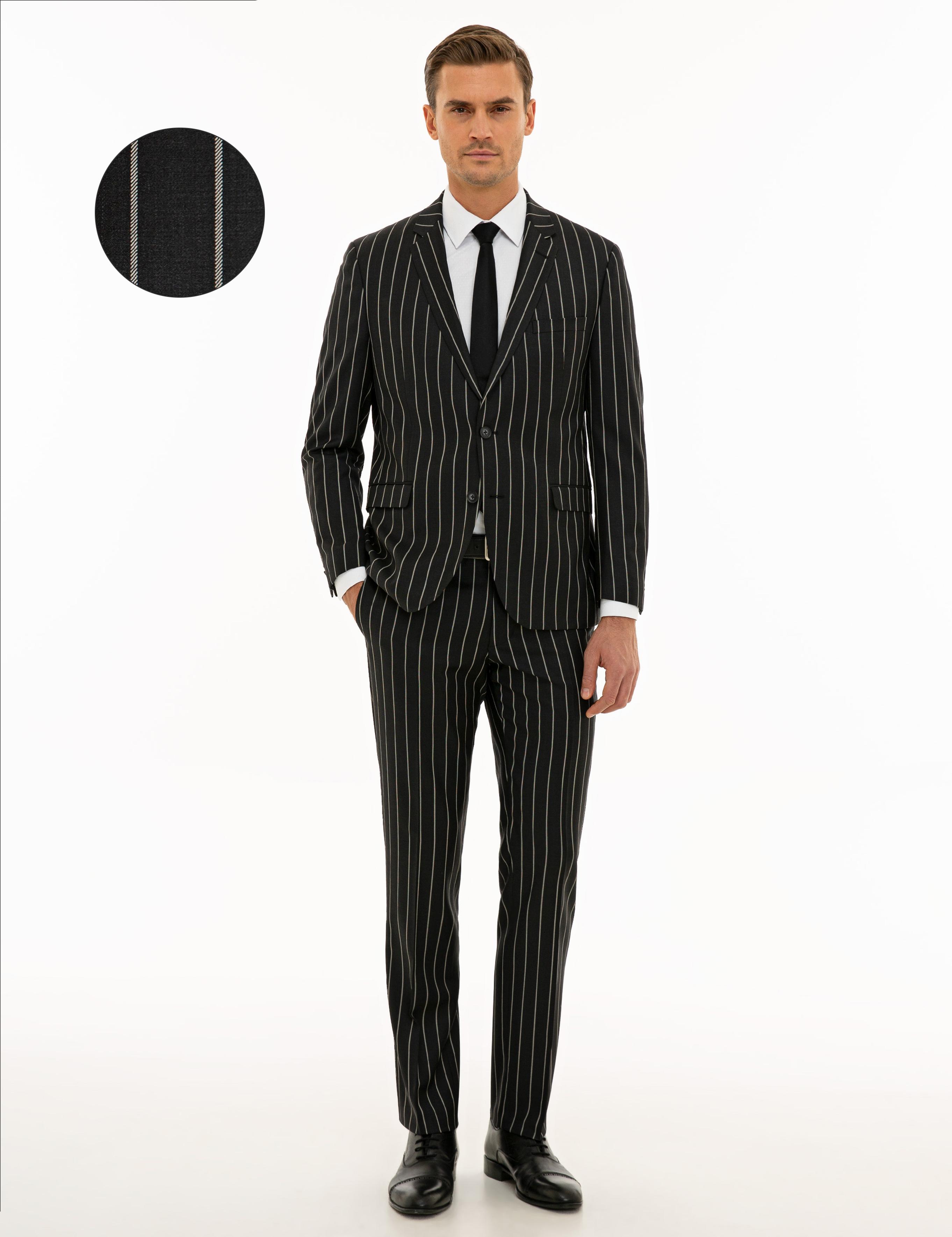 Füme Slim Fit Takım Elbise